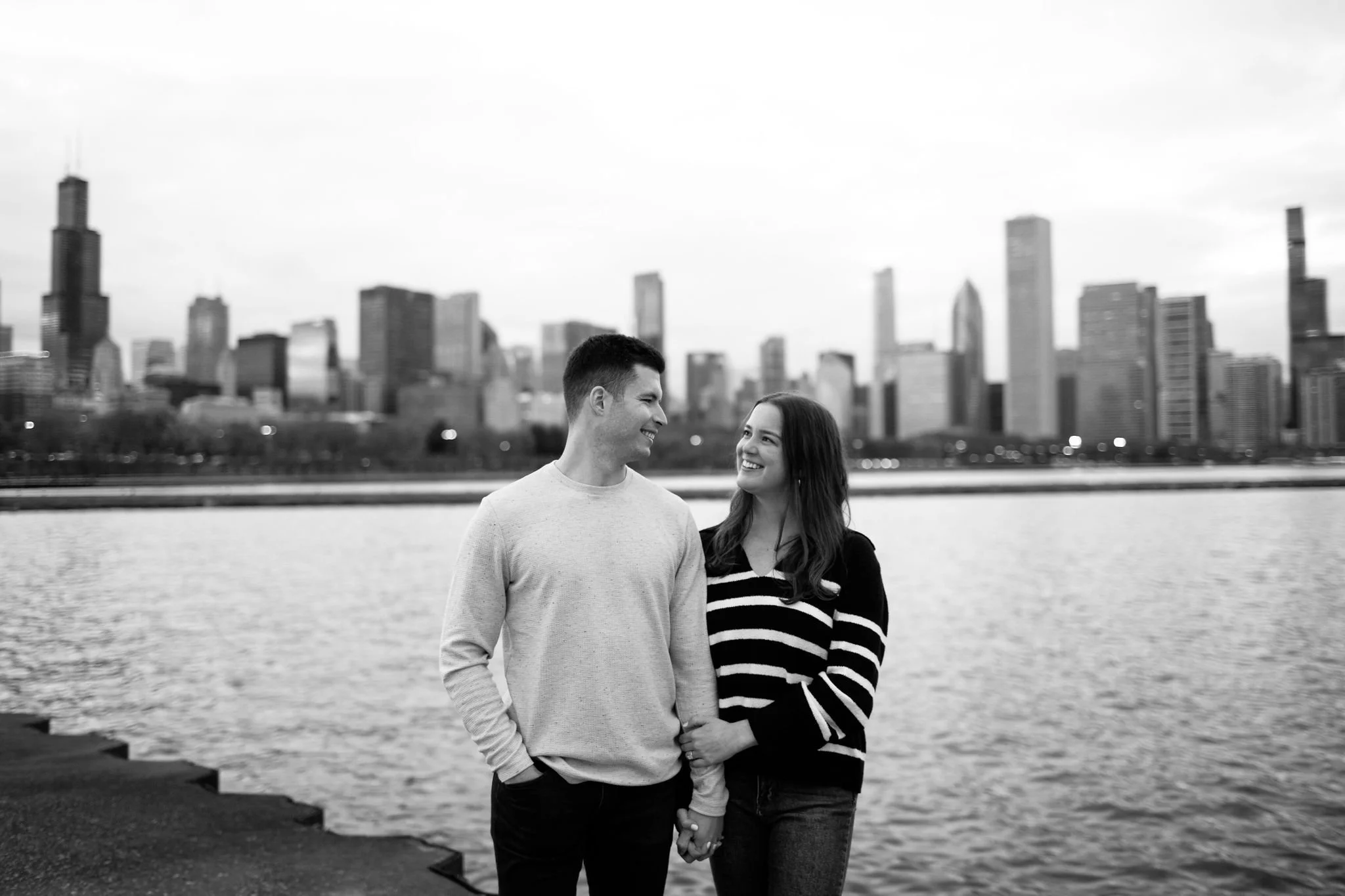 field museum skyline engagement photos