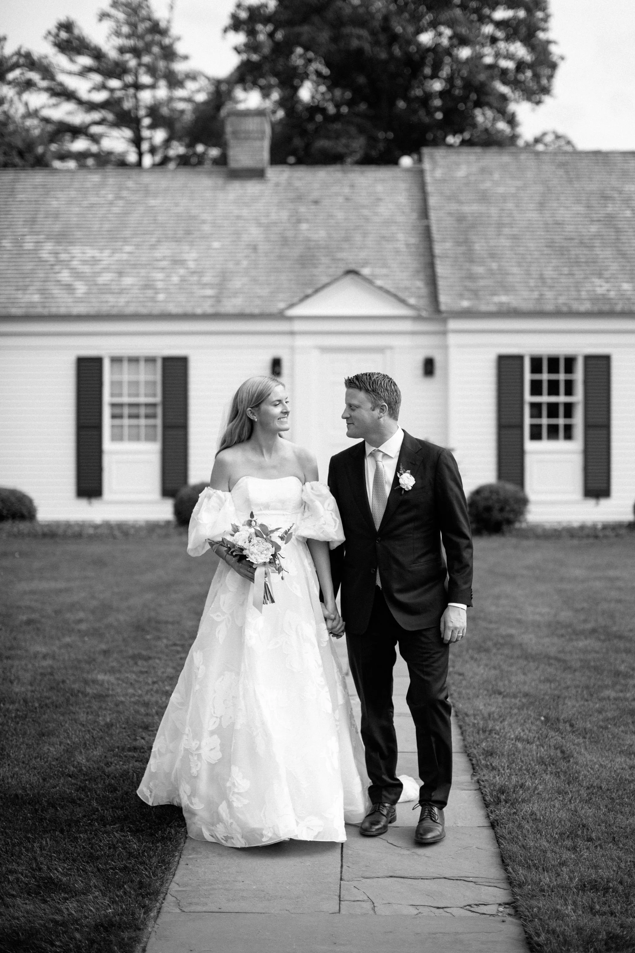 Candid bride and groom moments in Lake Bluff