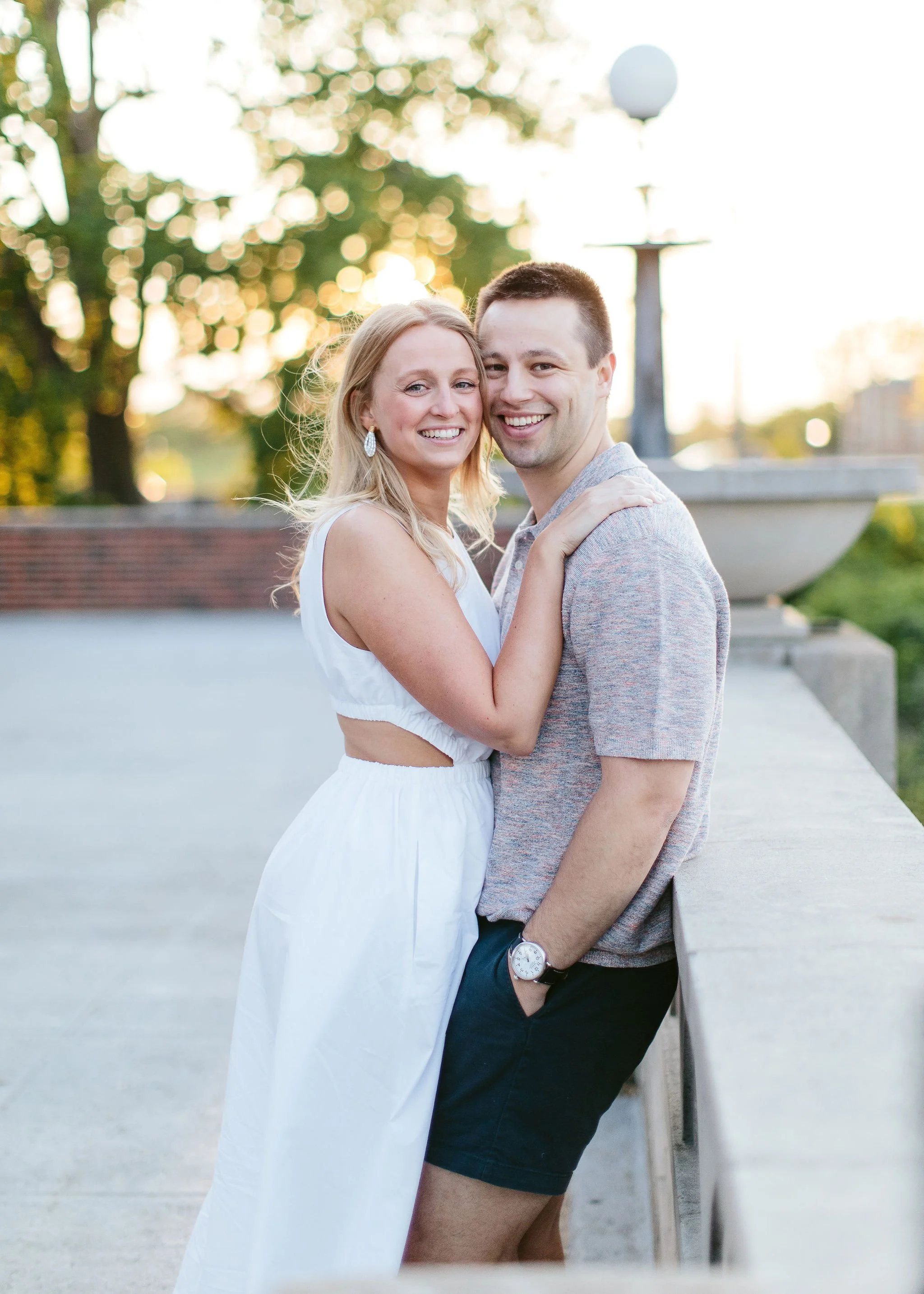 Humboldt Park boathouse engagement photos
