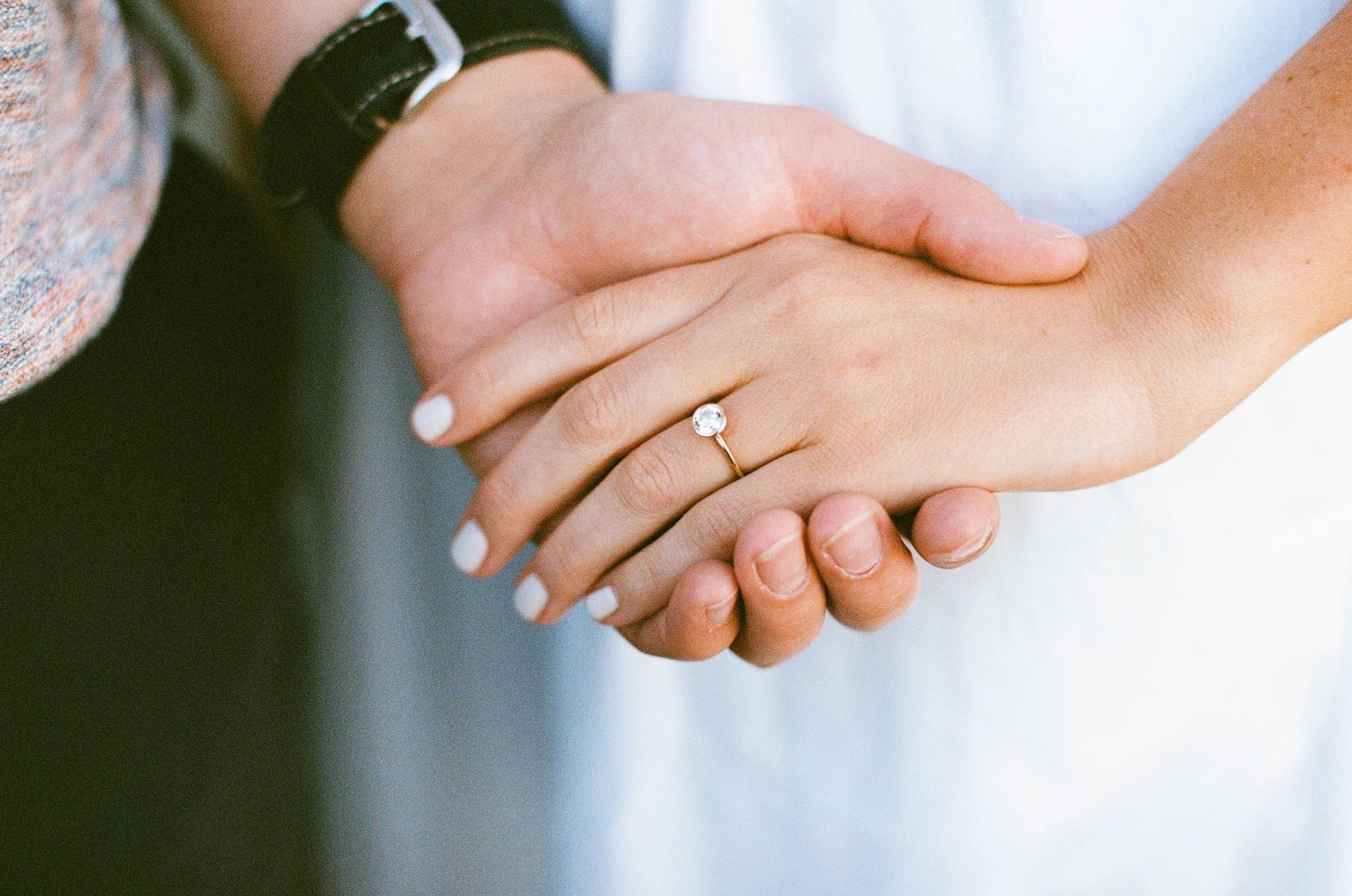 Chicago engagement photos taken on film