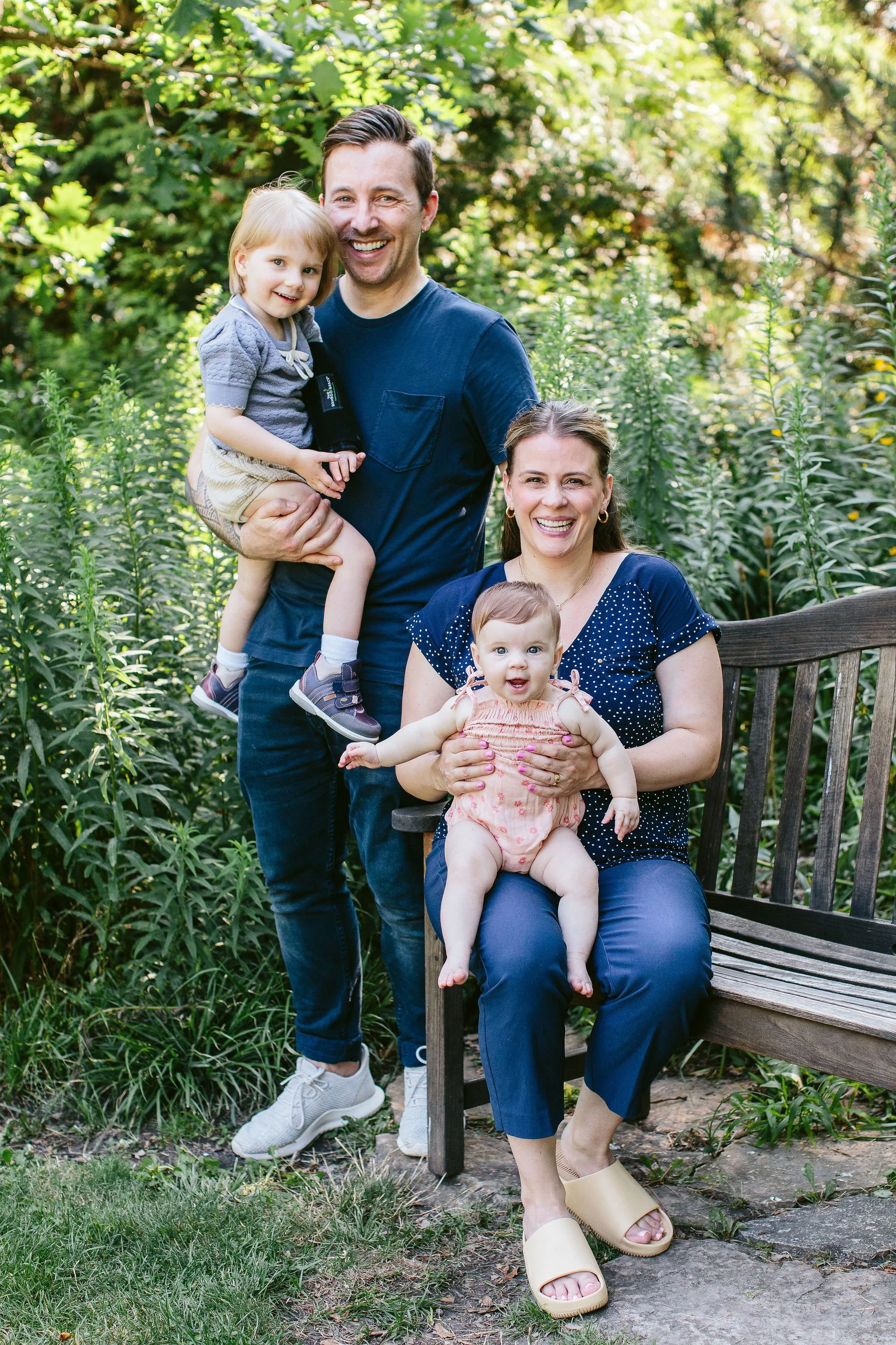 traditional family portrait at Cheney Mansion