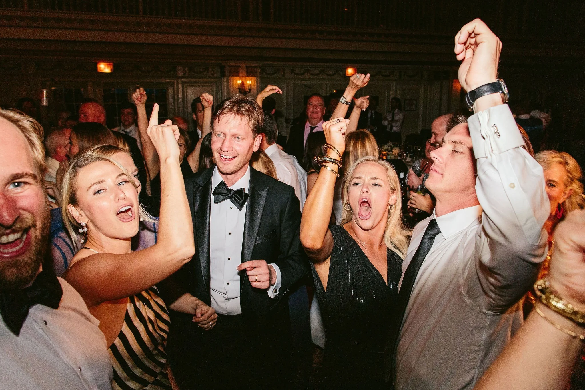 dance floor at chicago wedding at the drake