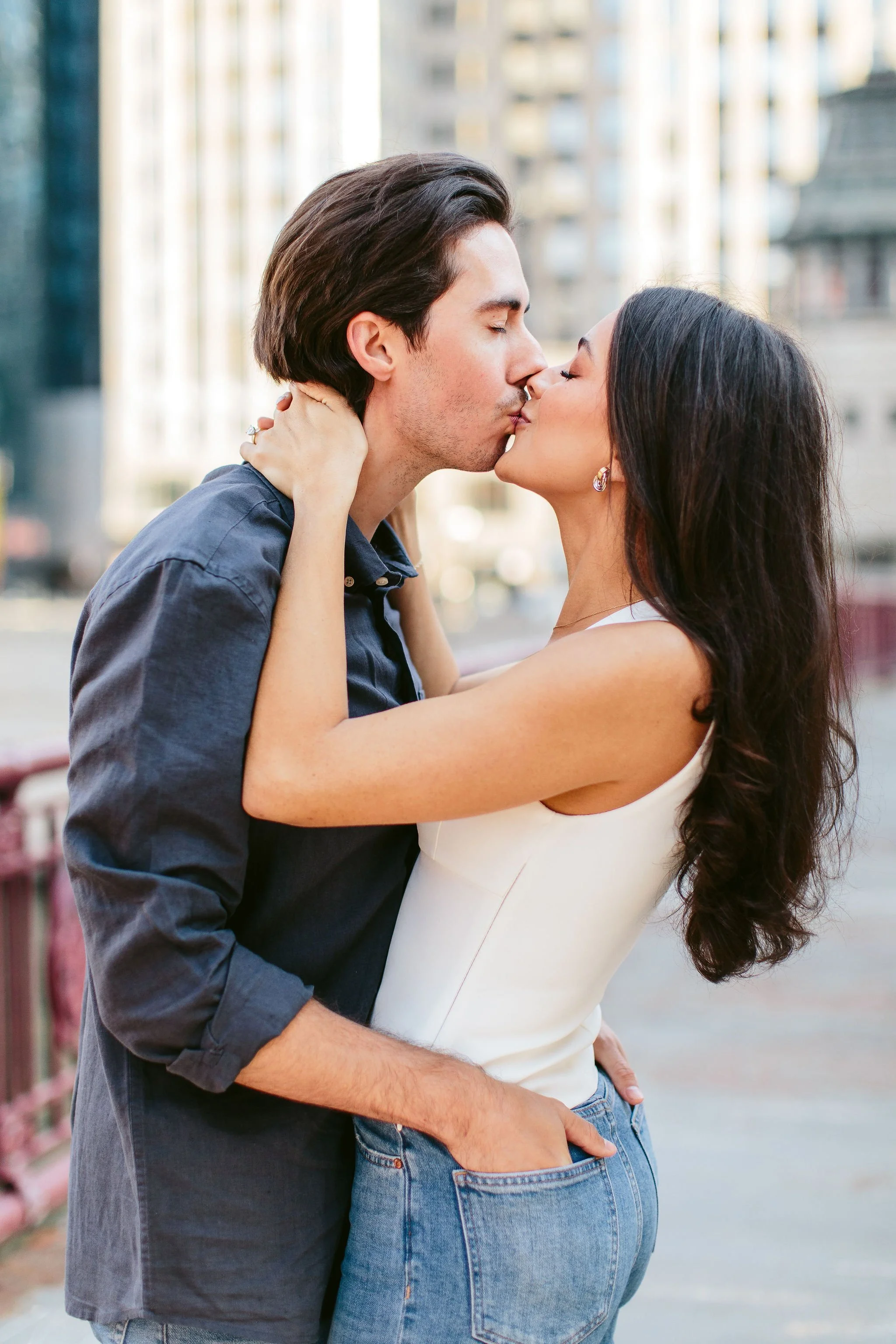 lasalle st bridge engagement session