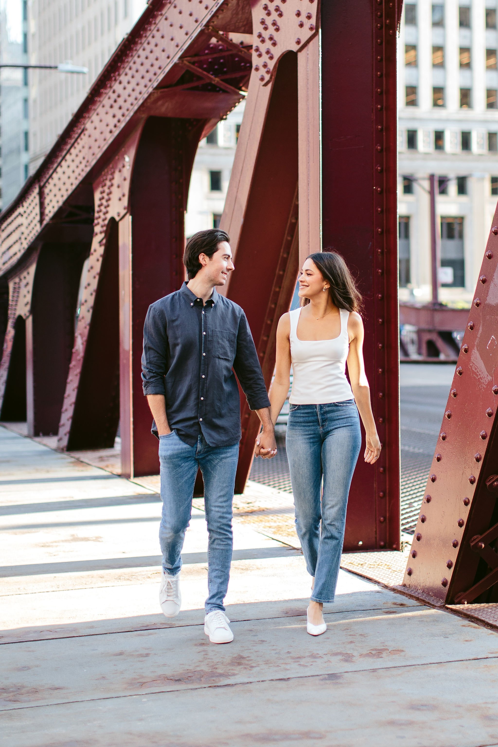 lasalle bridge engagement session