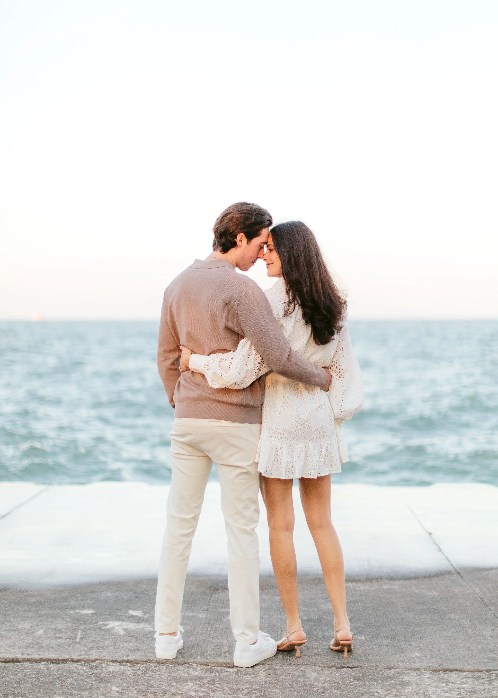 lake michigan engagement session