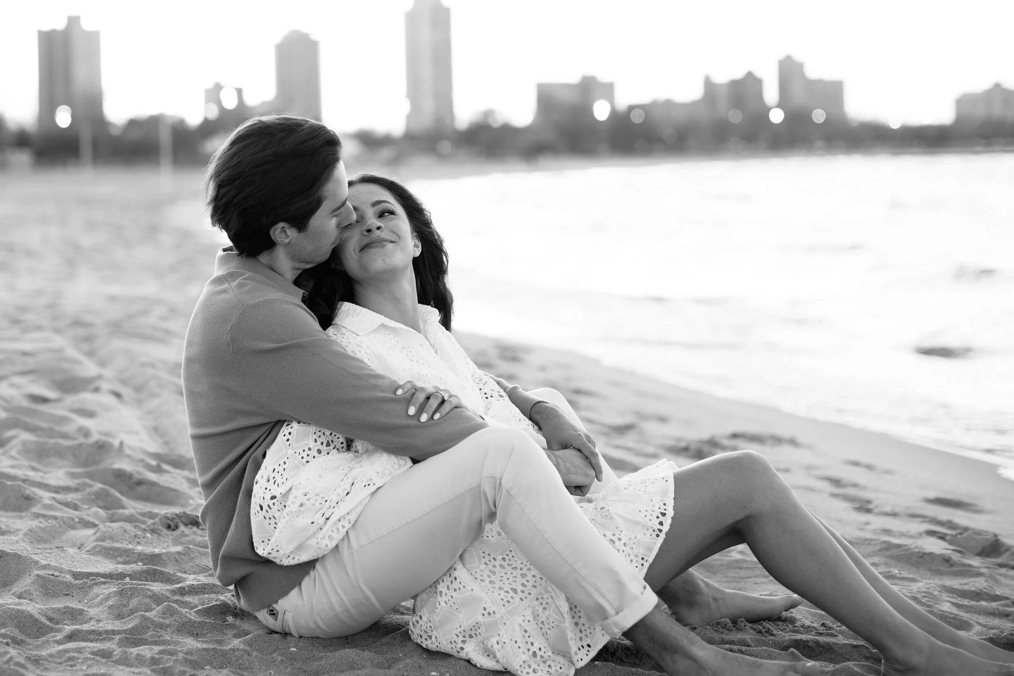 Jordyn + Chris, LaSalle St Bridge and North Ave Beach Engagement Session