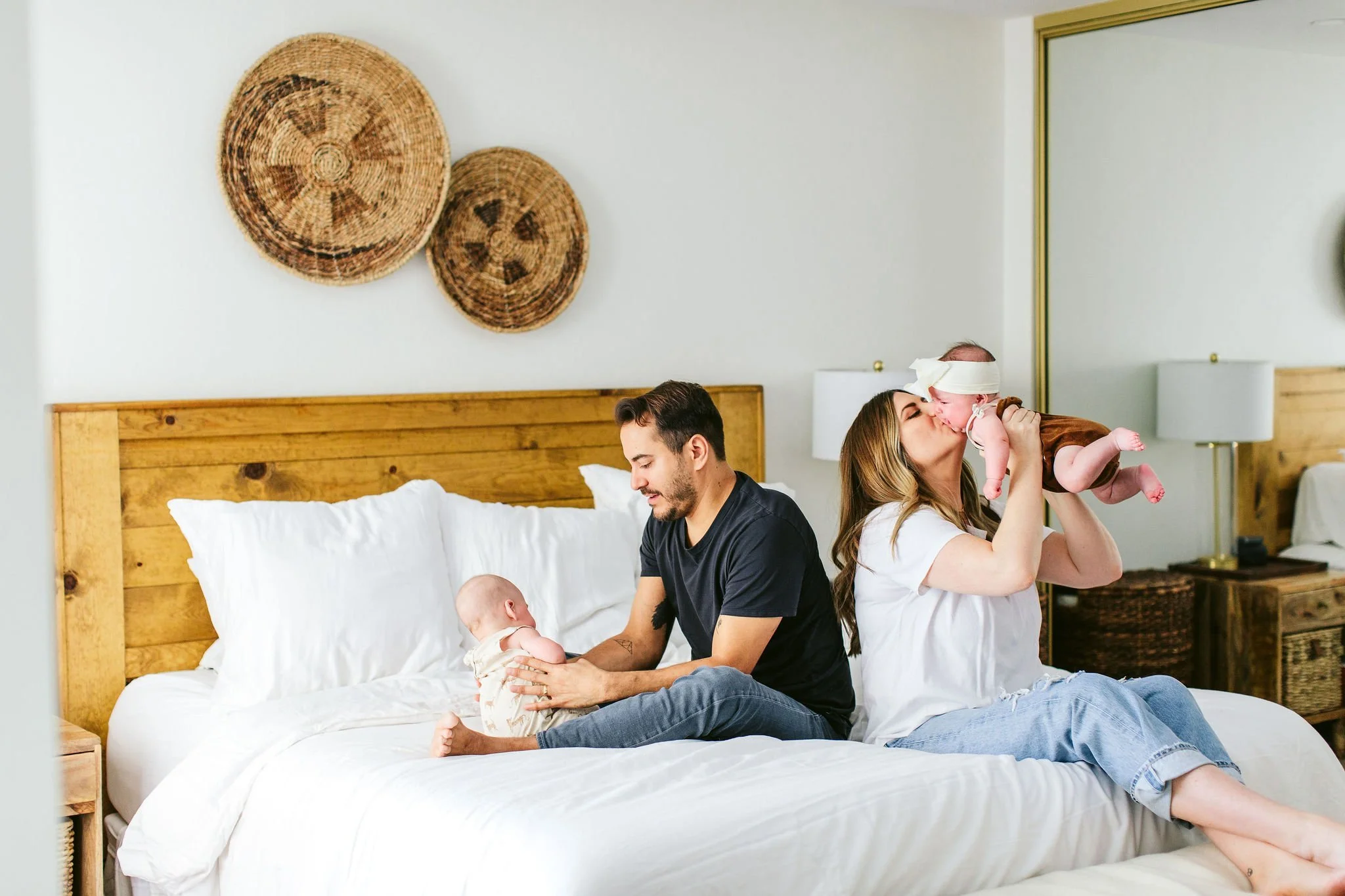 Chicago Home Newborn Session with Twins