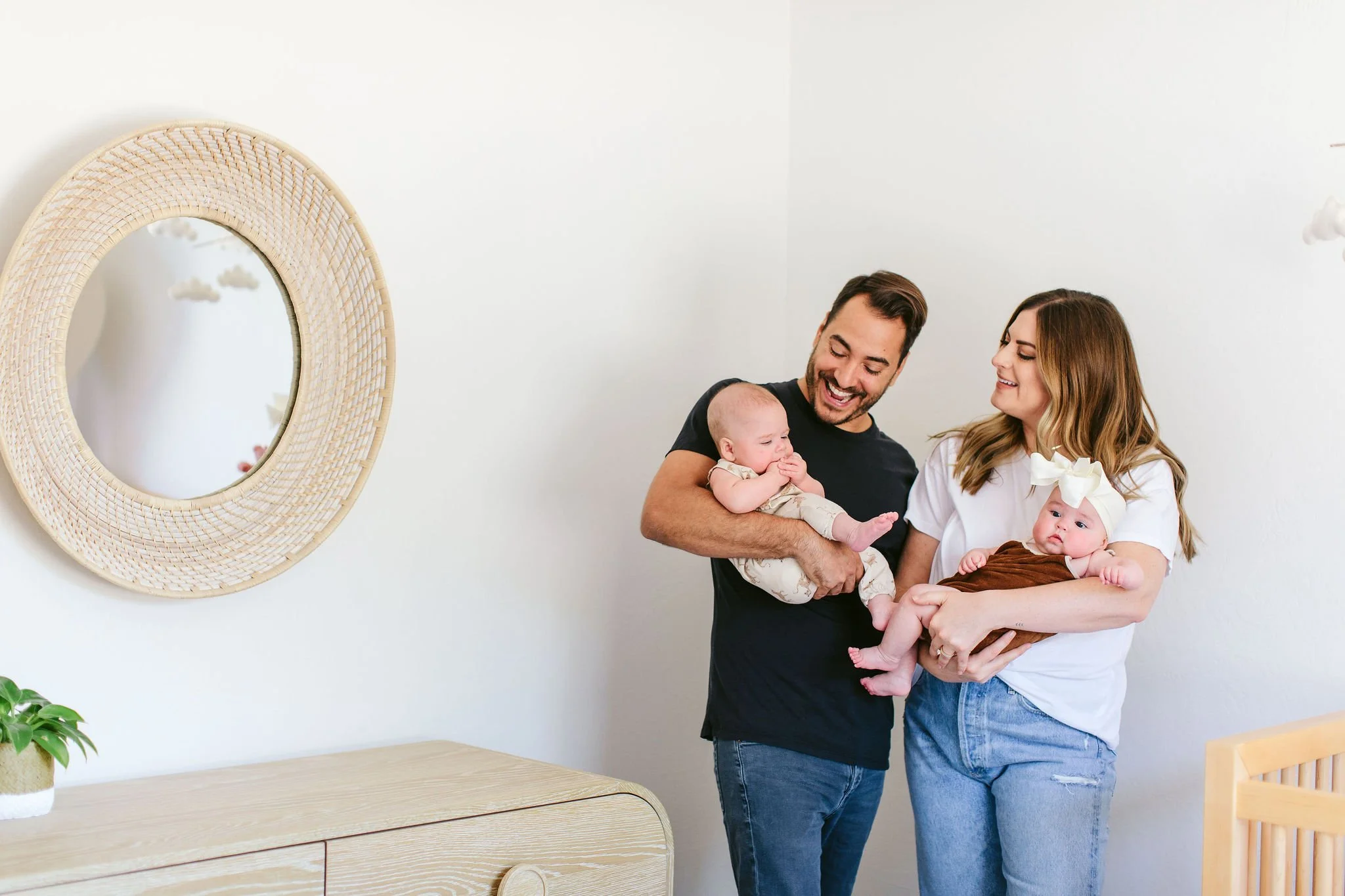 Newborn photos in nursery