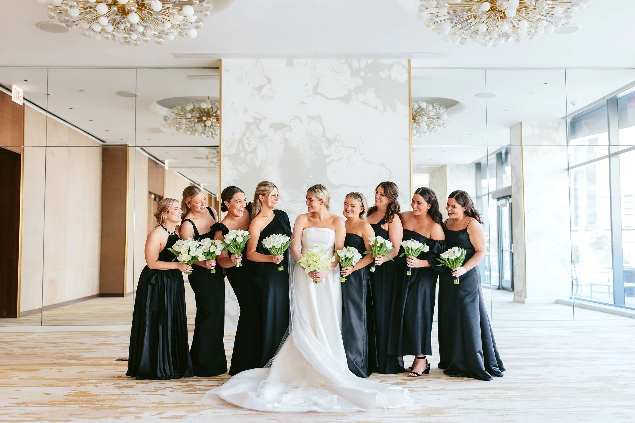 indoor bridesmaid photo