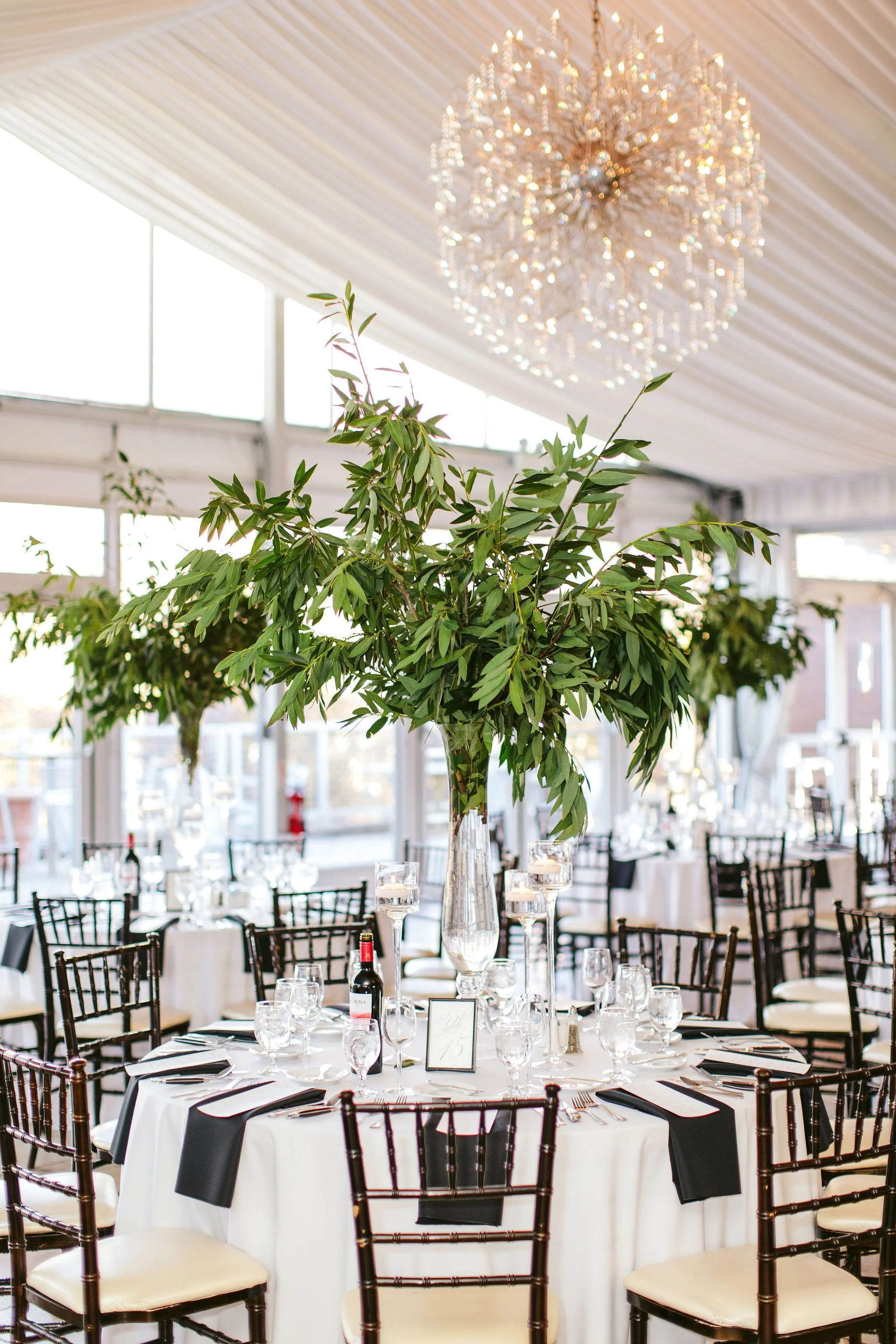 reception setup at galleria marchetti