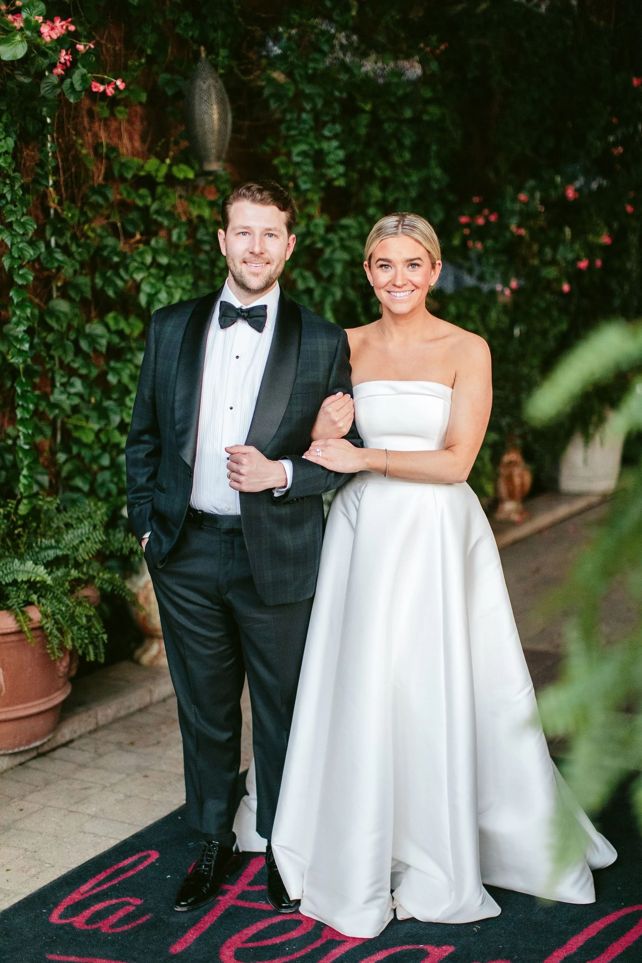 bride and groom at galleria marchetti