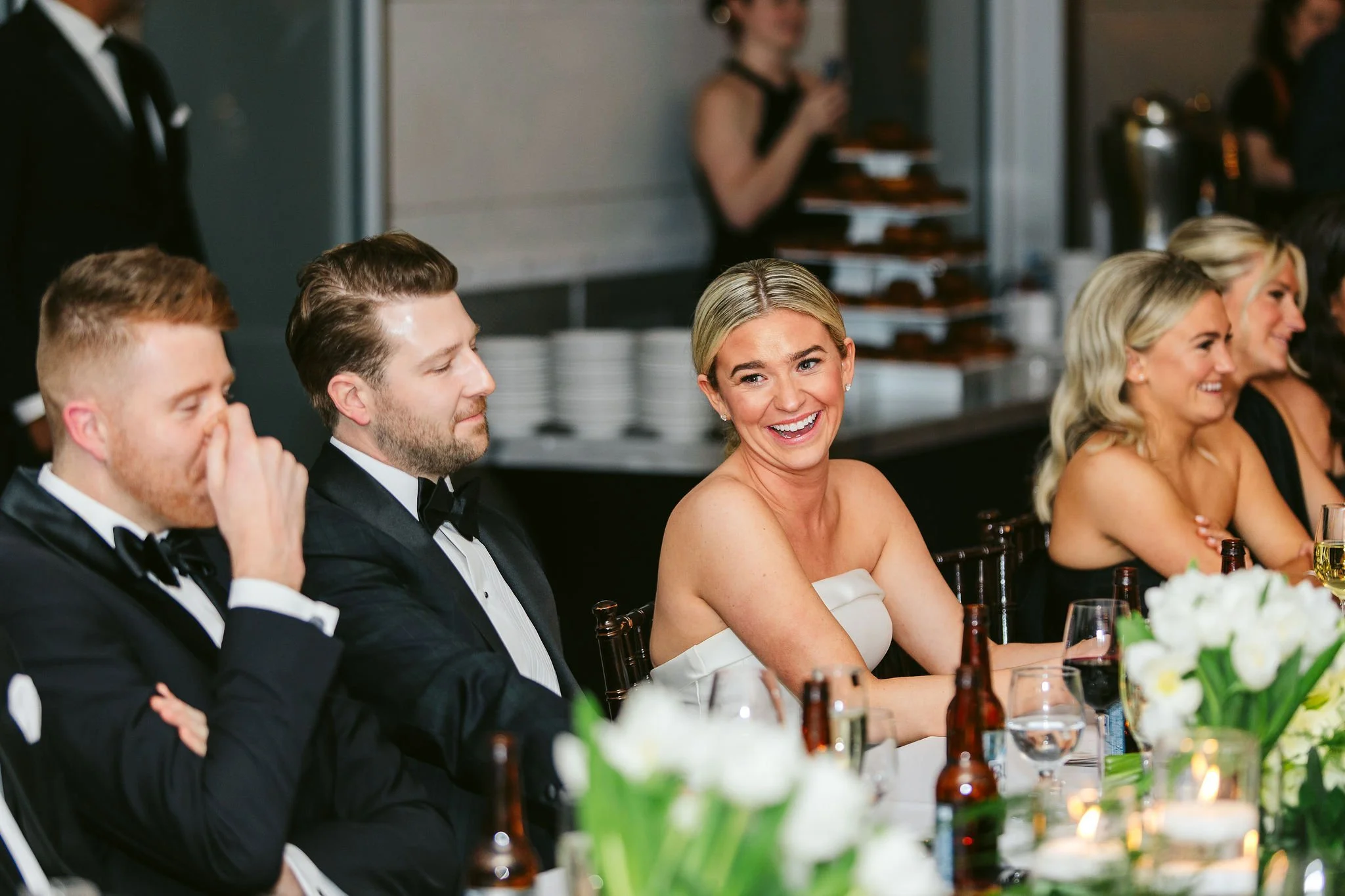bride at galleria marchetti ceremony