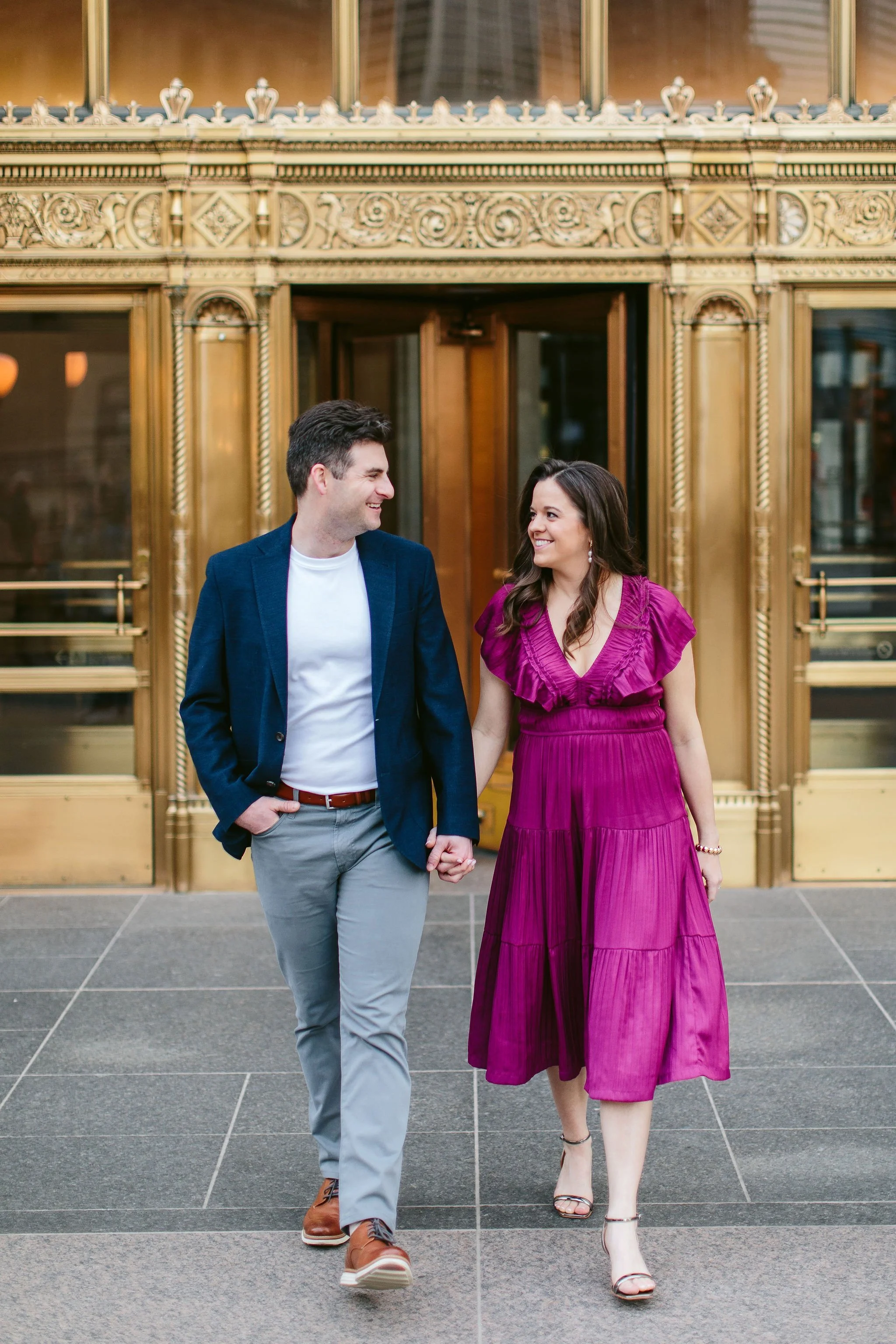 engagement session gold doors chicago