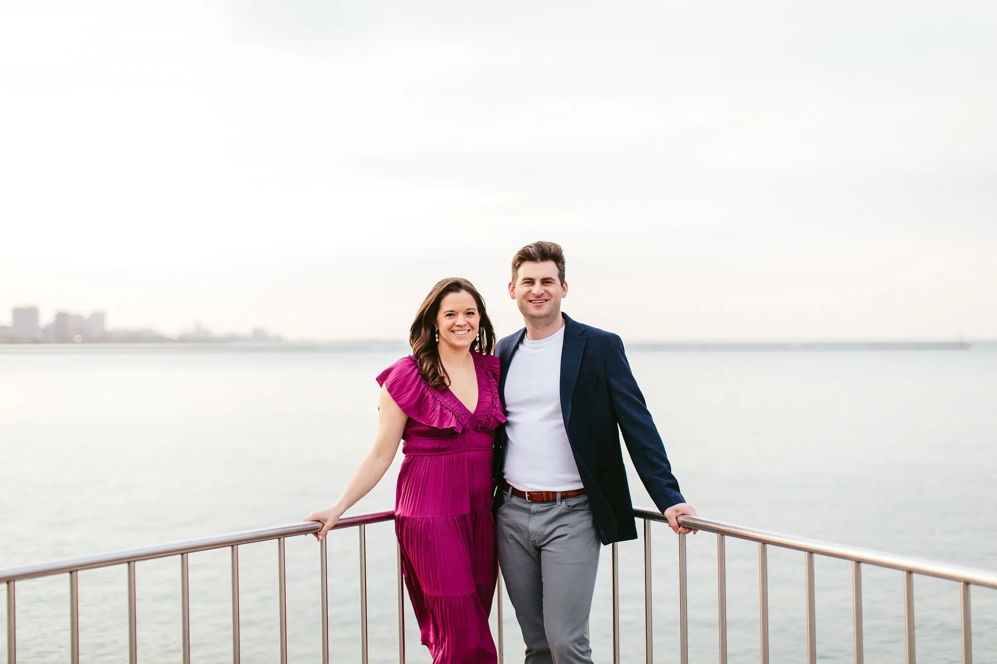 chicago engagement session lake michigan