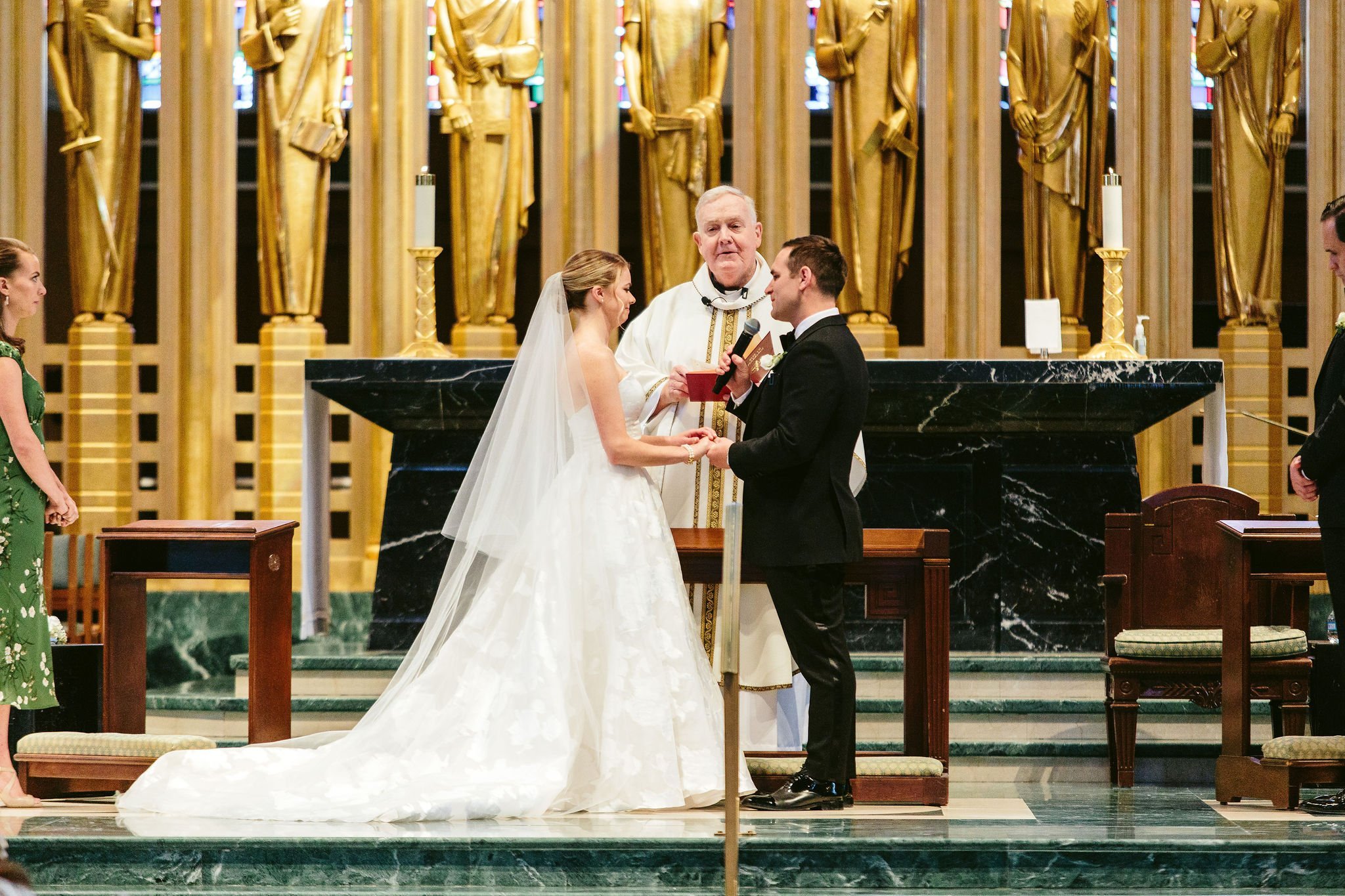 saints faith hope and charity church wedding photography