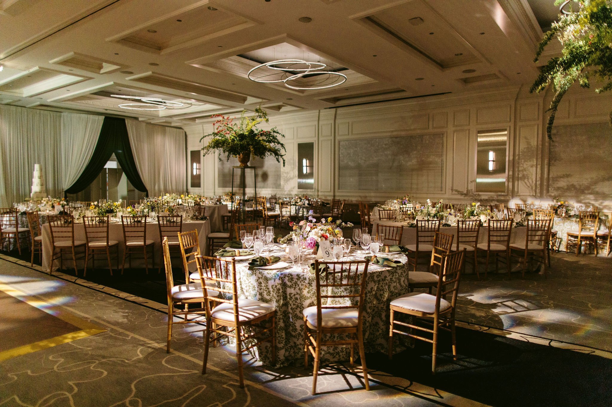 reception setup at four seasons chicago