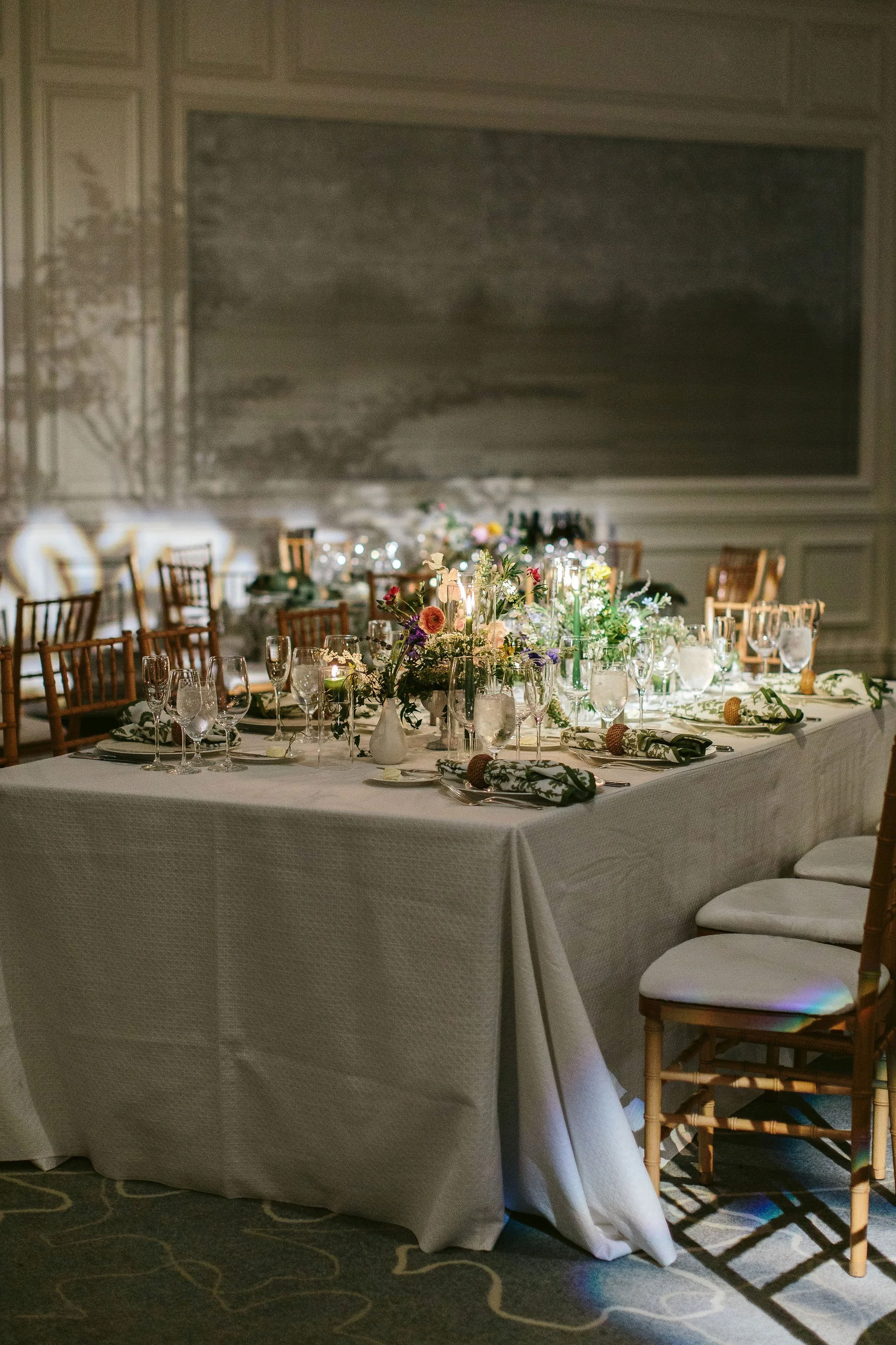reception decor at four seasons chicago