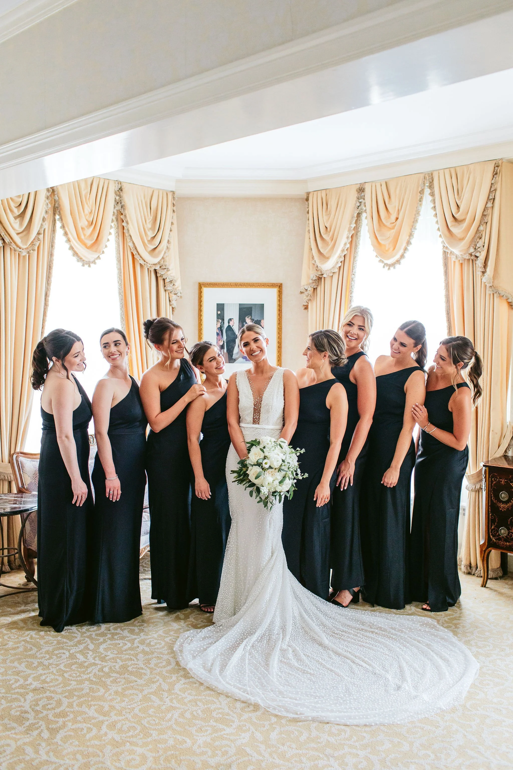 bridesmaid portrait at chicago wedding