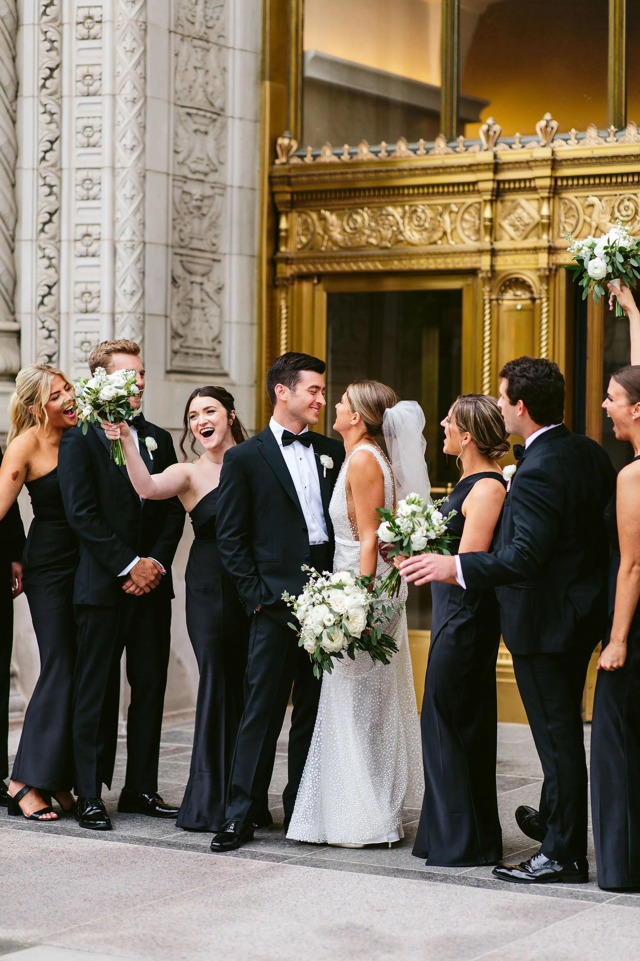 wedding photos at wrigley building