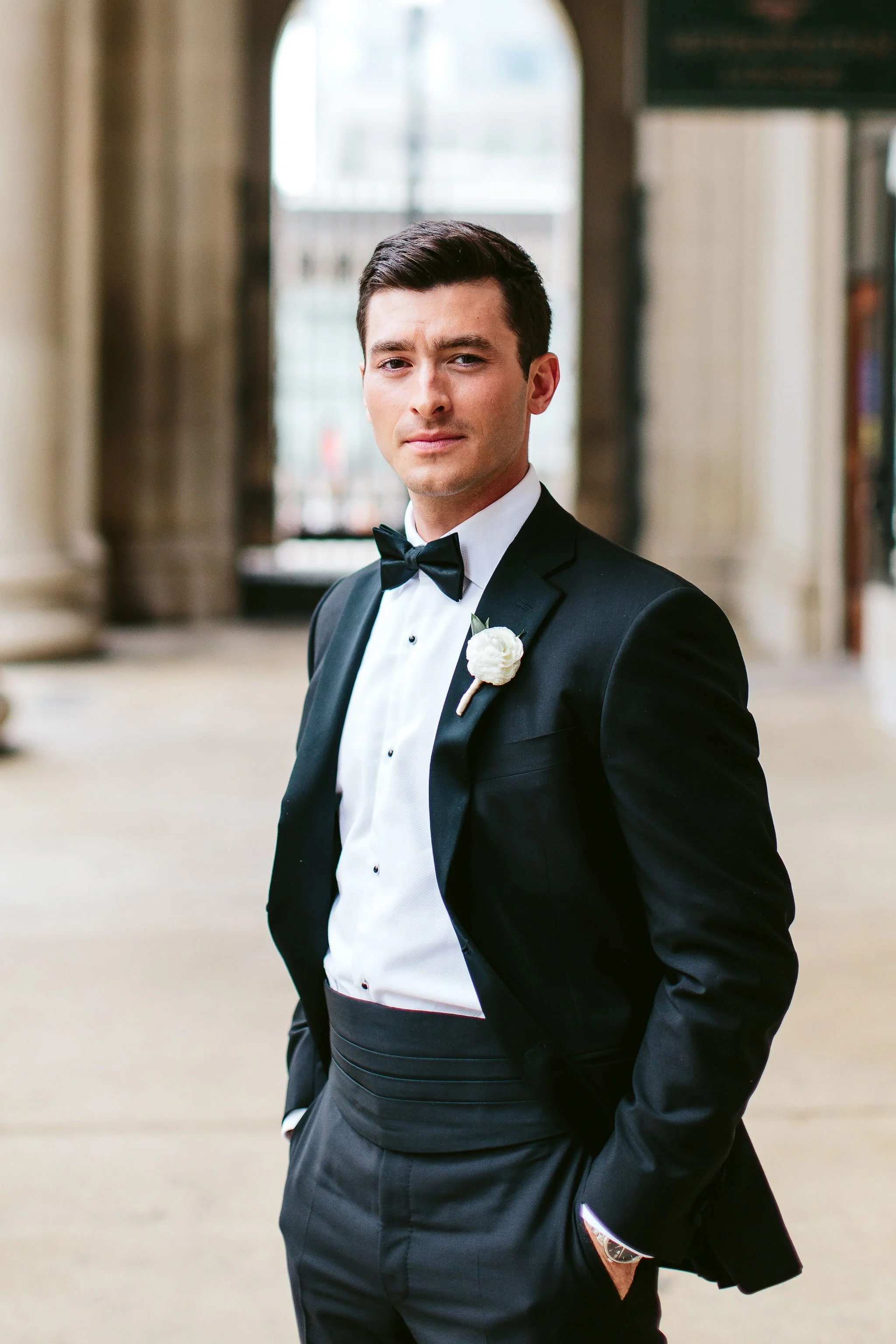 groom portrait at union station