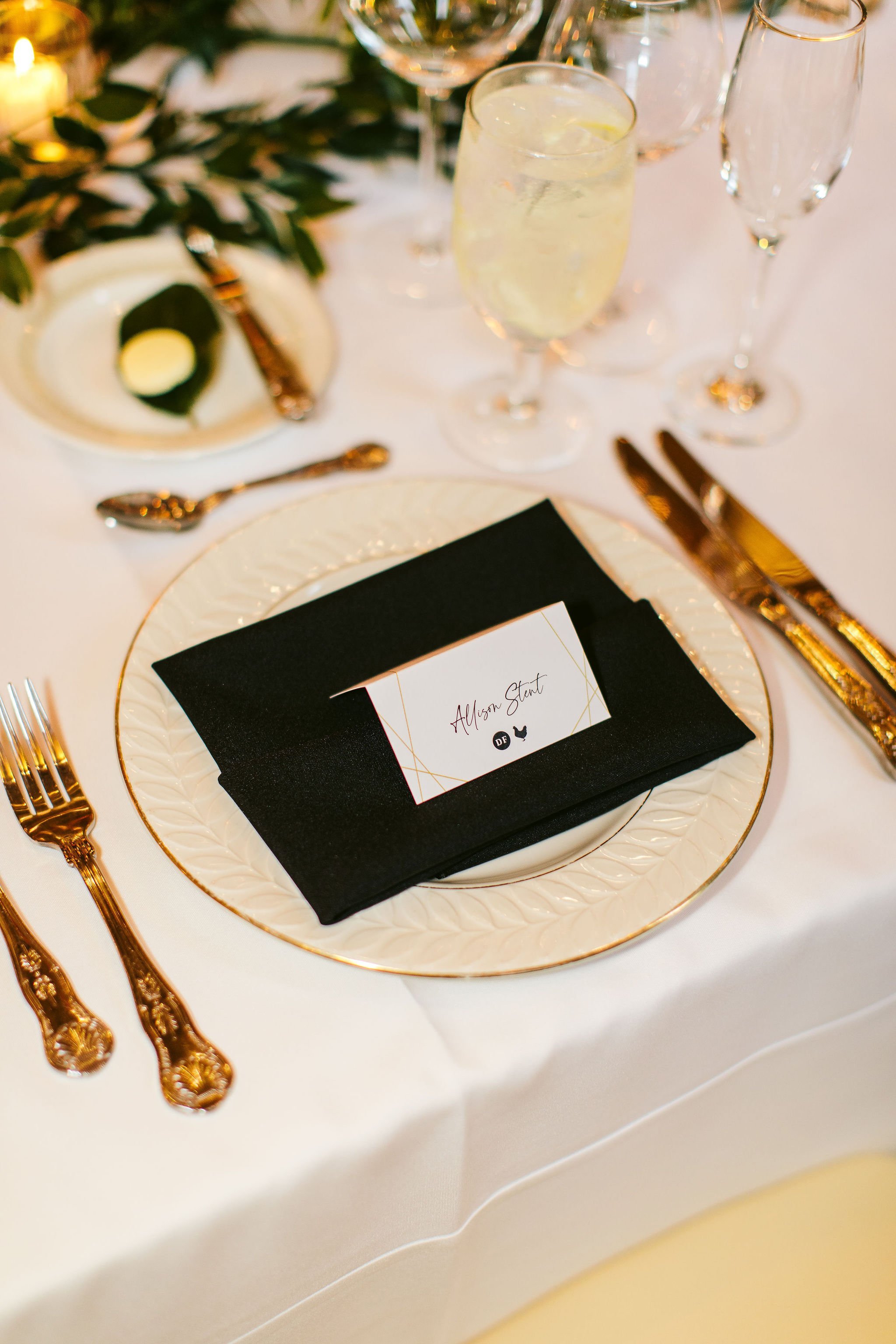 place setting at the drake hotel chicago