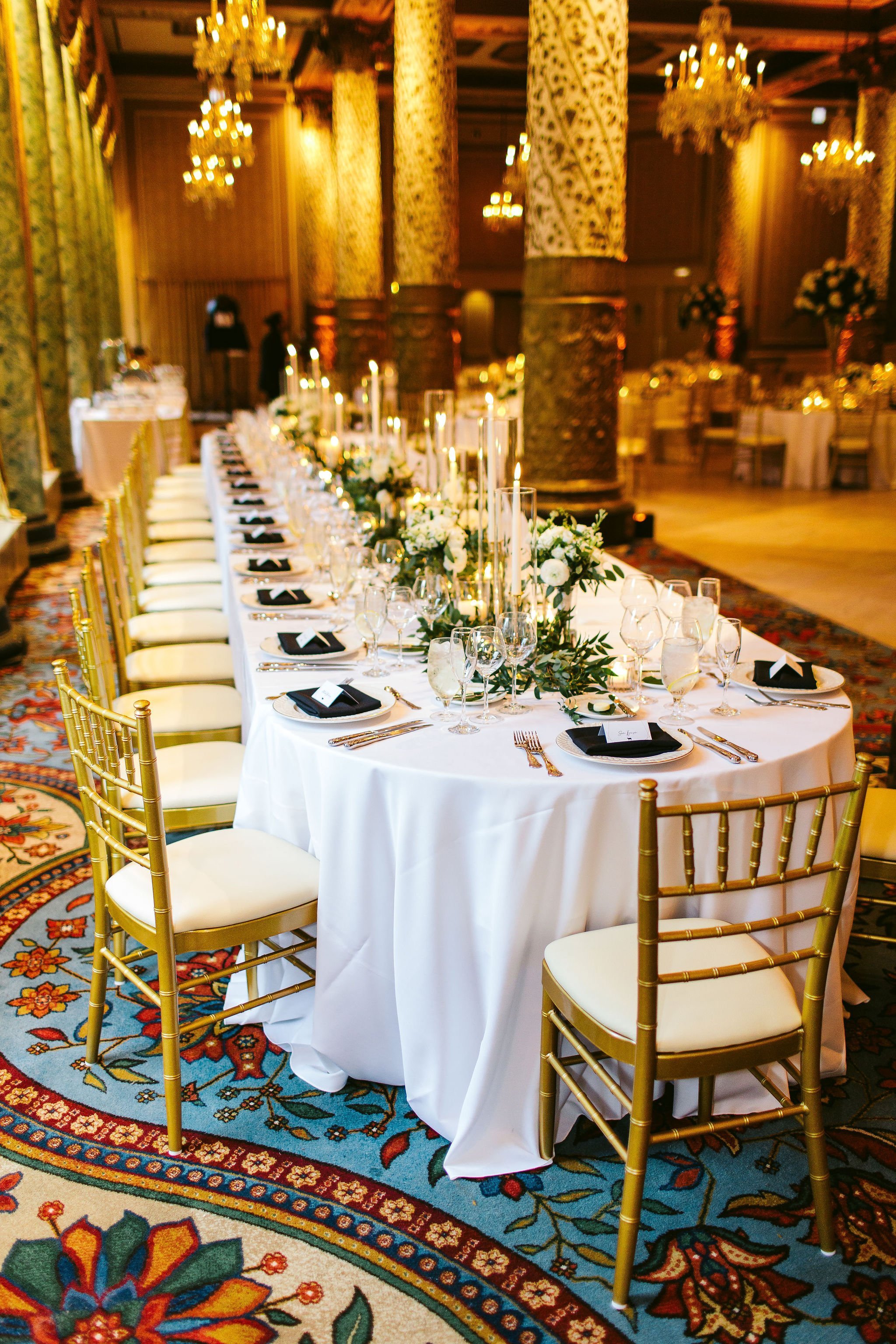reception details at the drake chicago