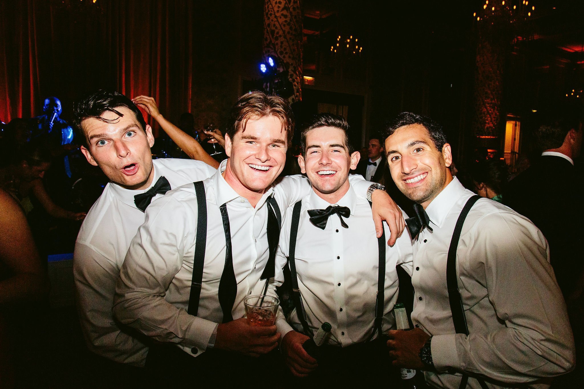 direct flash wedding reception photos