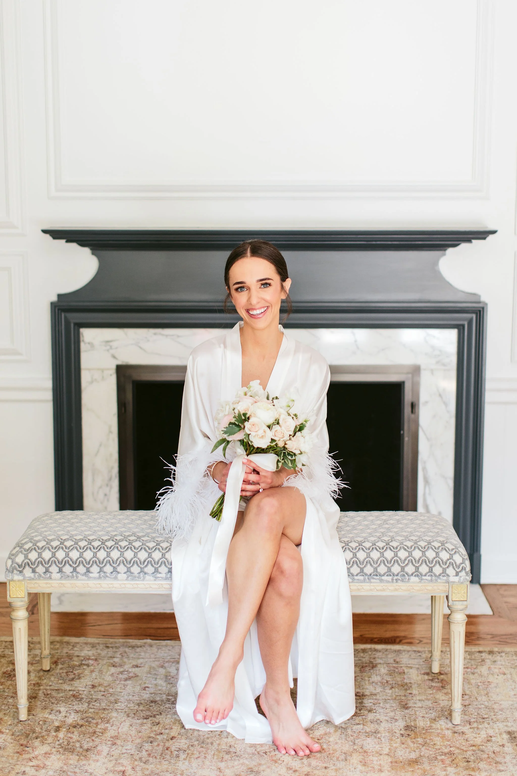 bridal portrait during getting ready