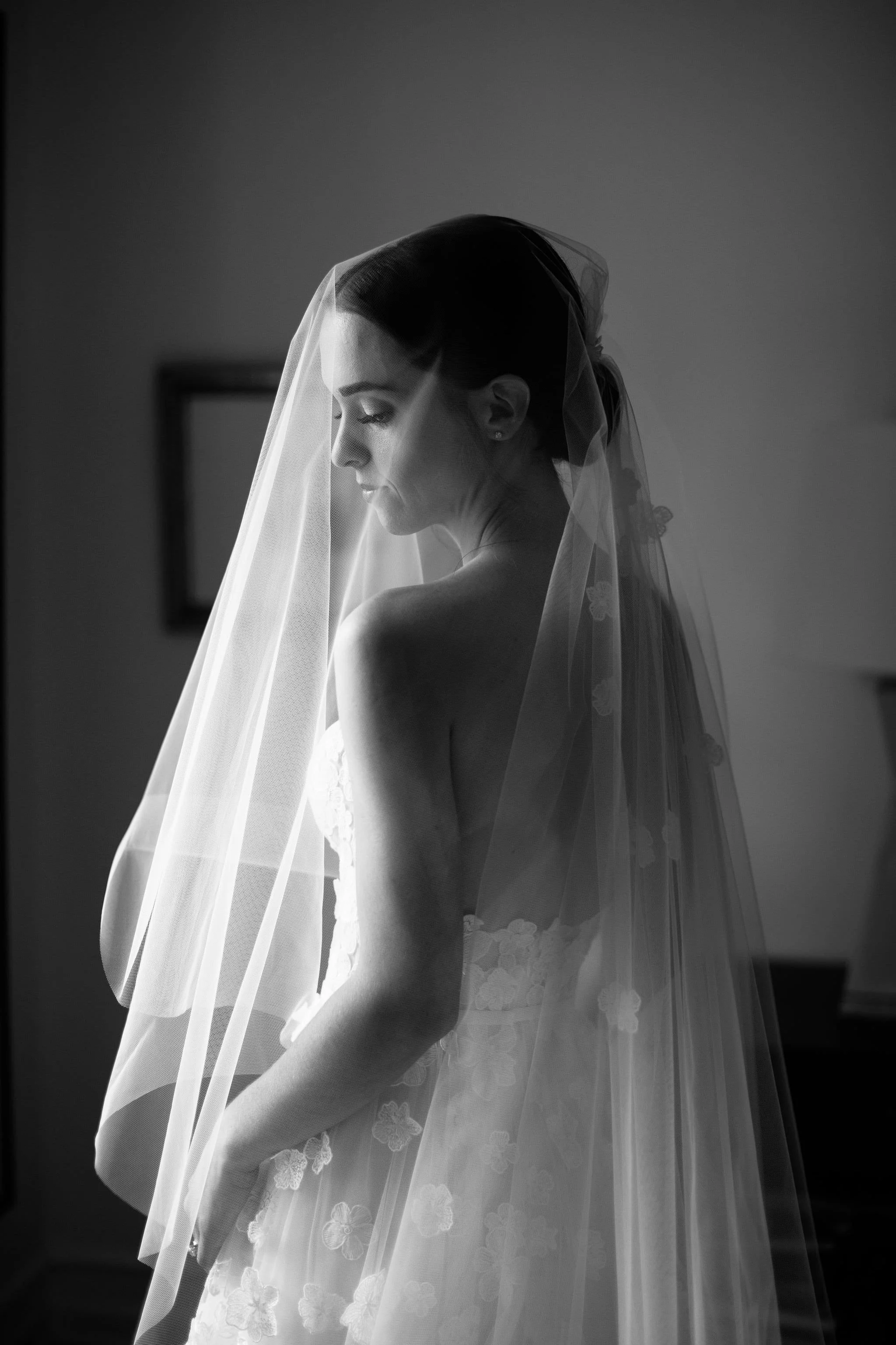 dramatic bridal portrait