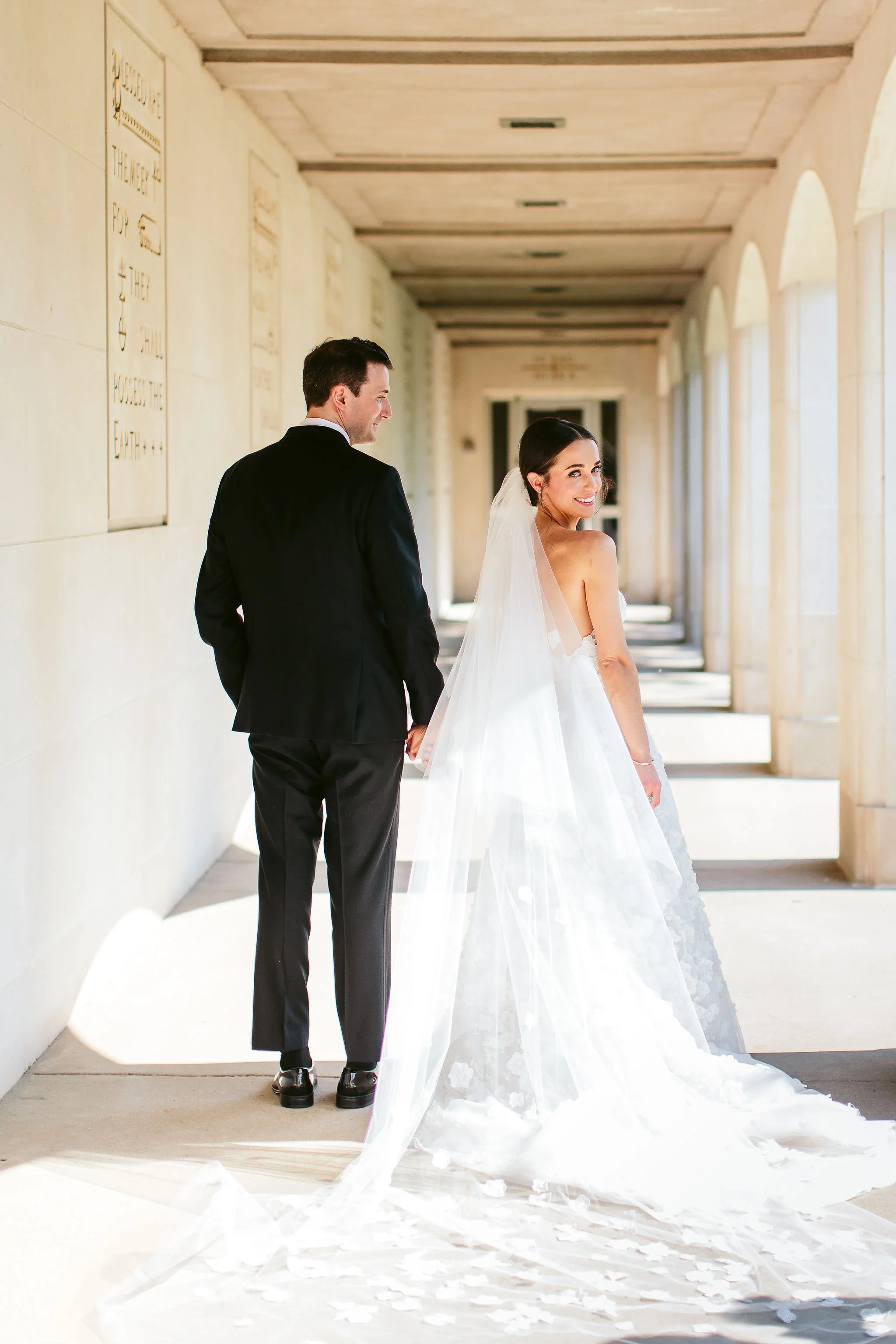 bride and groom portrait at faith, hope, and charity wedding