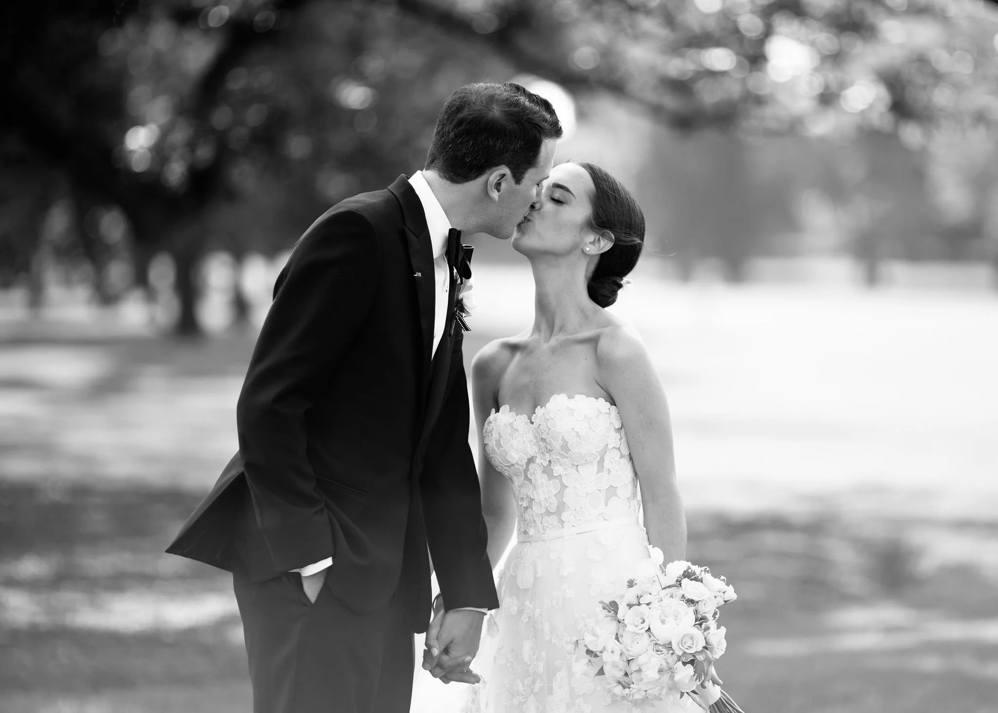 black and white wedding photography at Indian Hill Club
