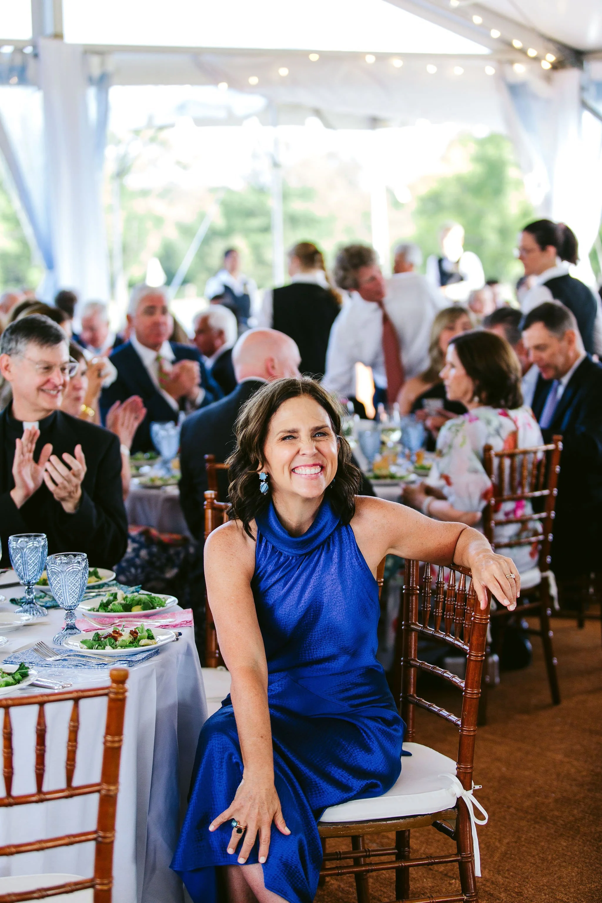 wedding guest at Indian Hill Club reception