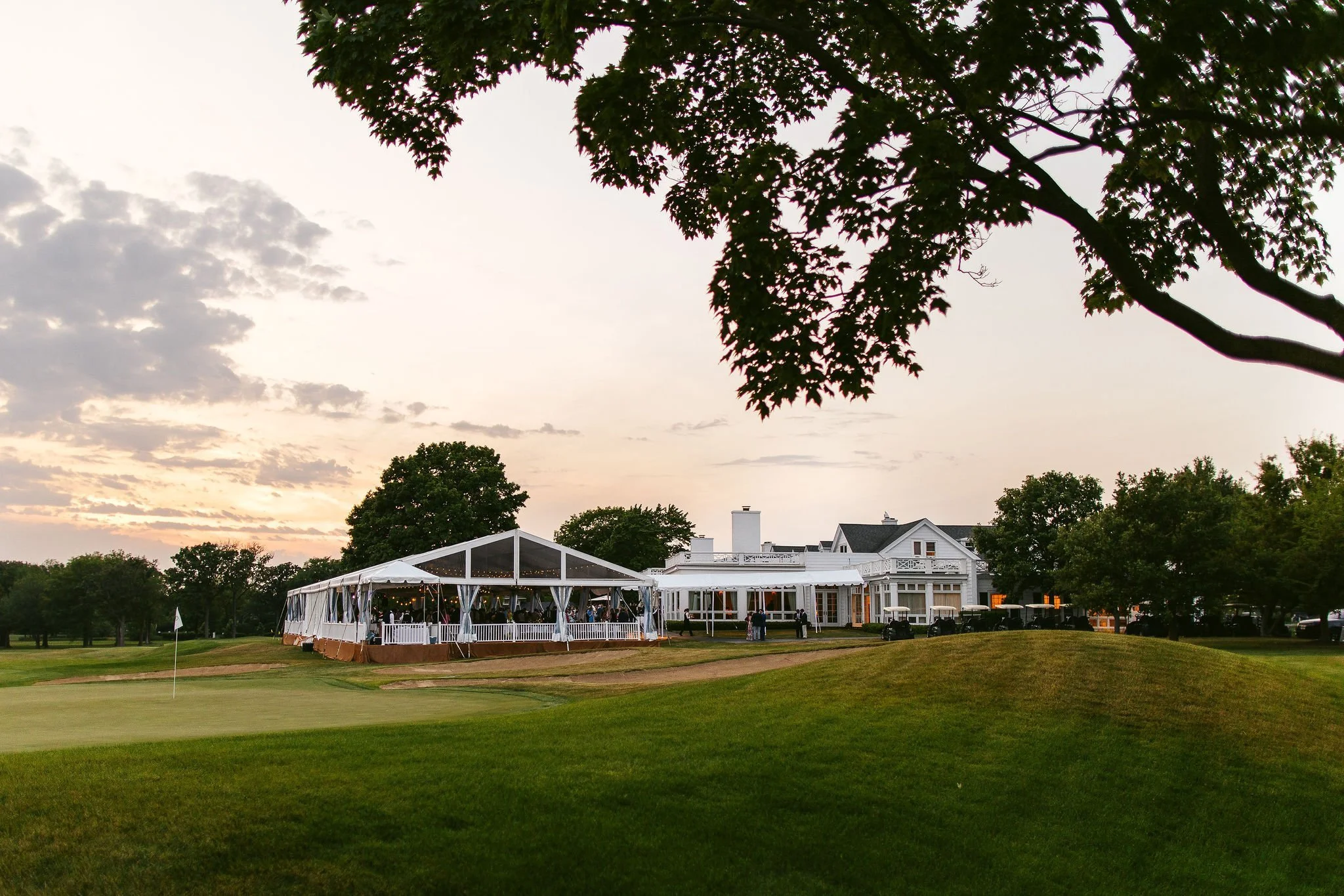 Indian Hill Club at sunset