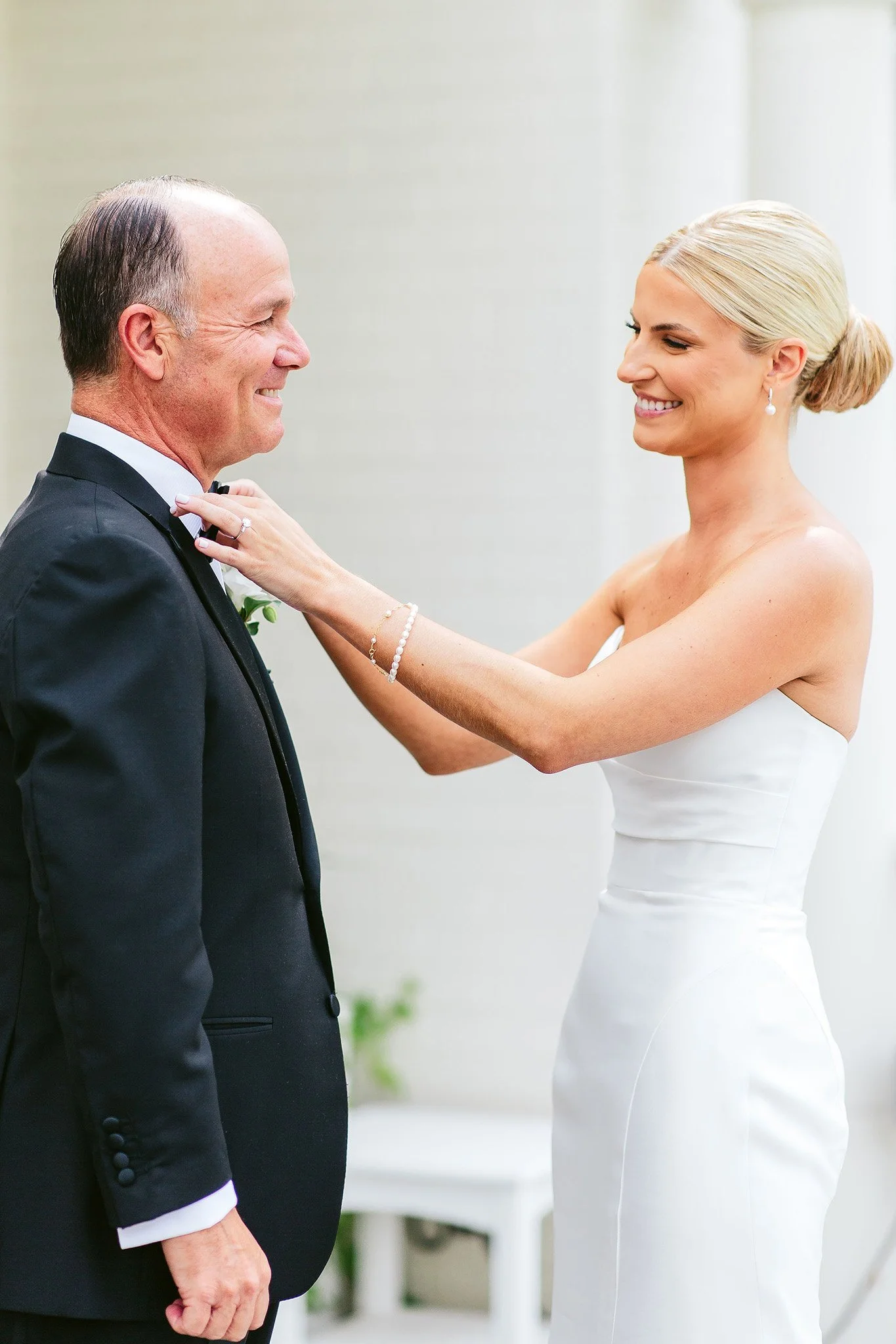 bride and father at wedding