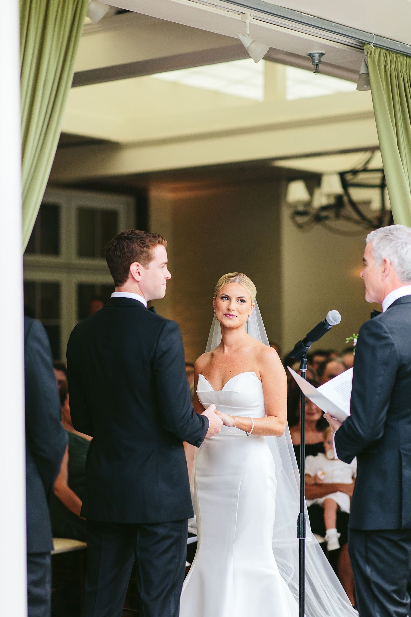 wedding ceremony at saddle &amp; cycle club