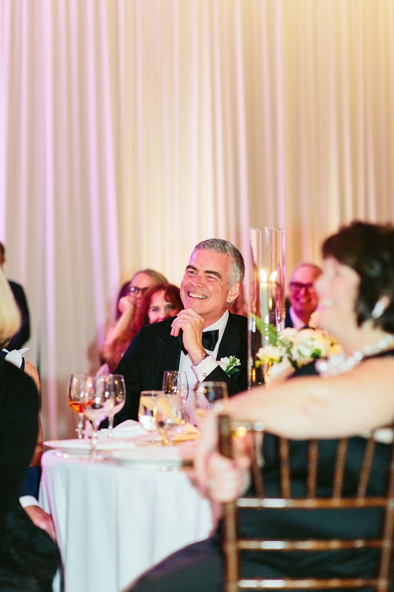 wedding guests at saddle &amp; cycle club wedding