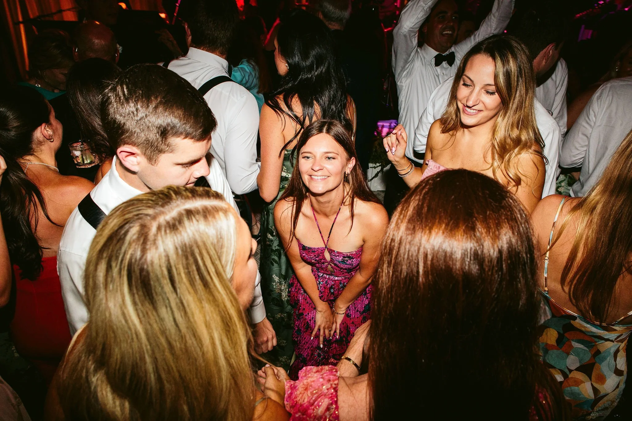 guests at reception at chicago wedding