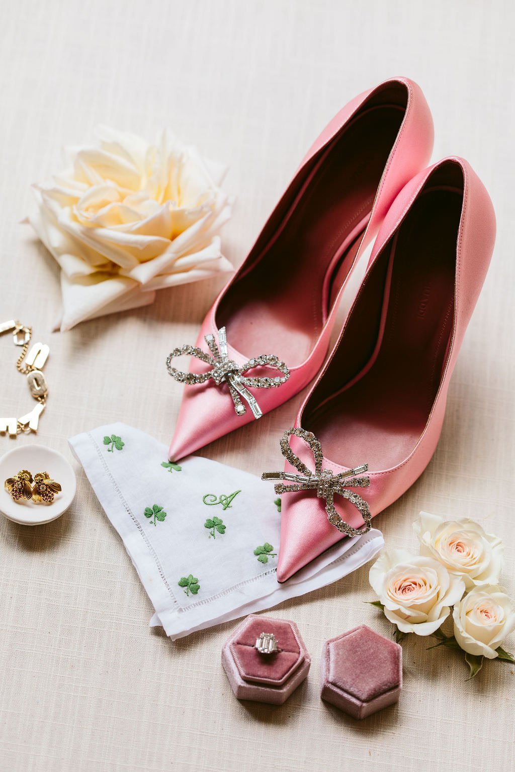 pink wedding shoes