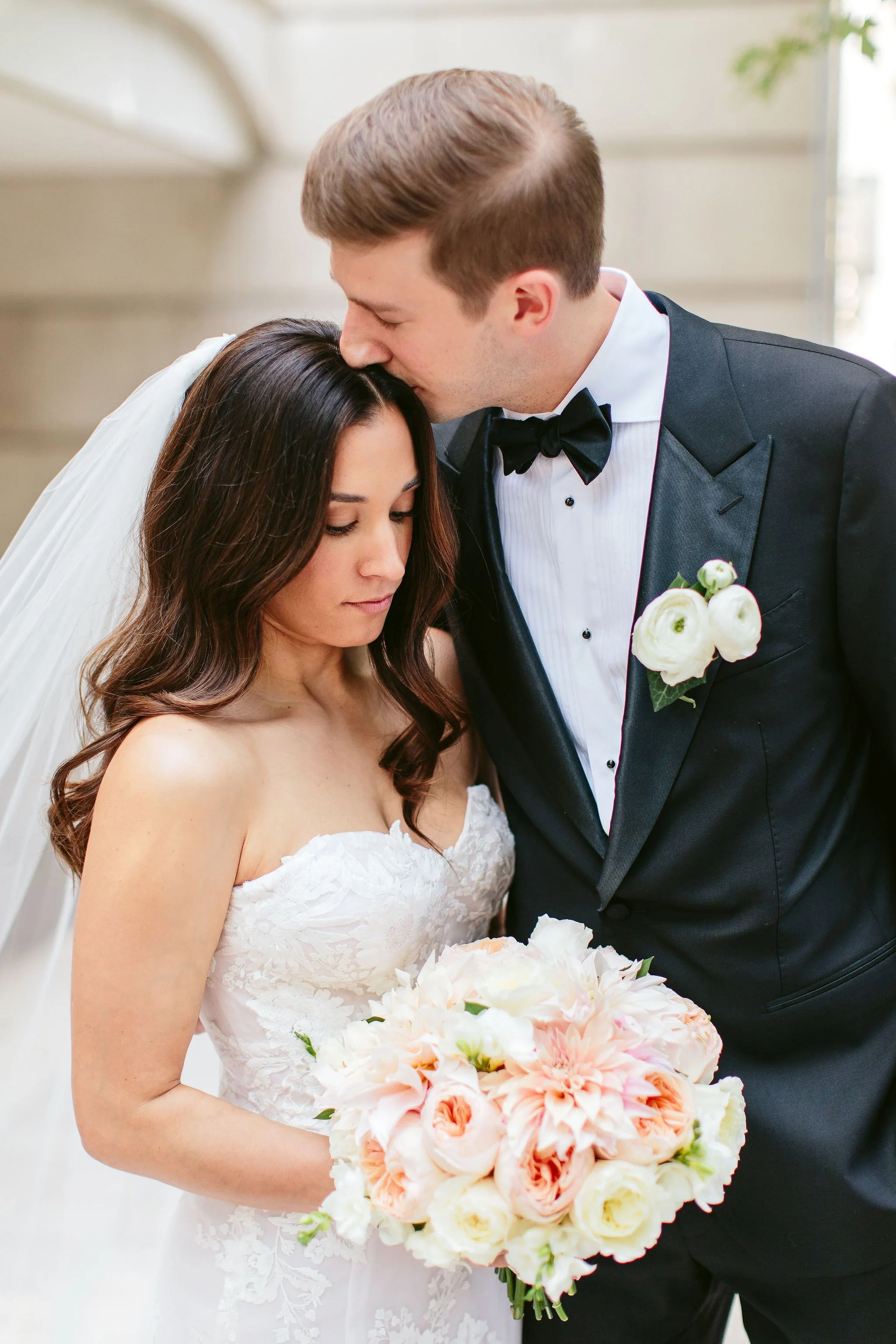classic bride and groom portrait