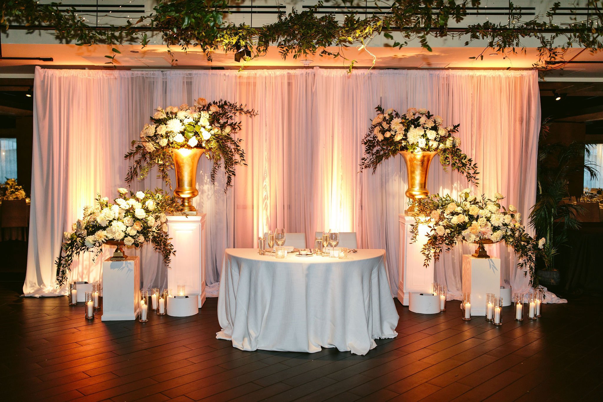 head table at rpm events wedding