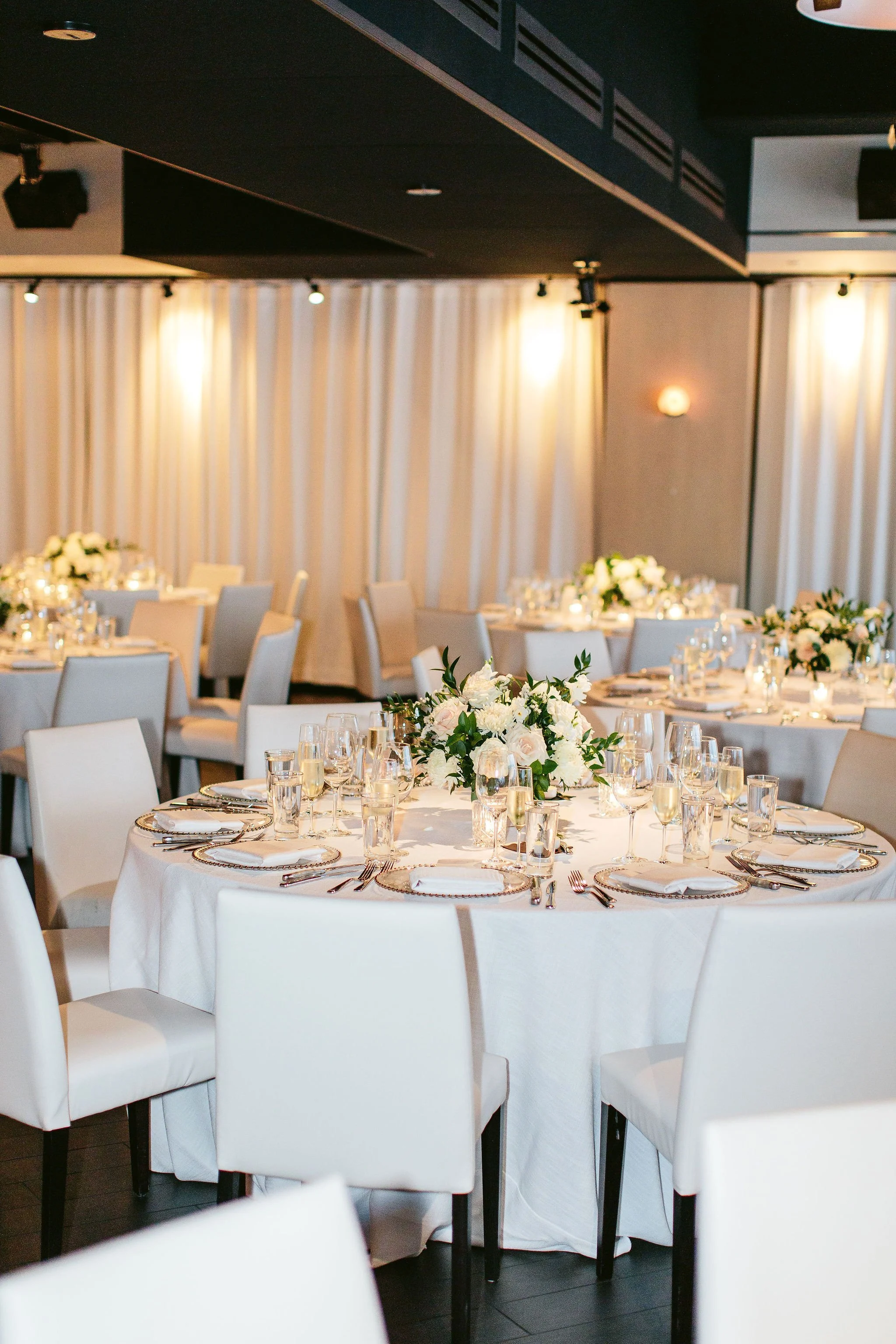 reception decor at rpm seafood wedding