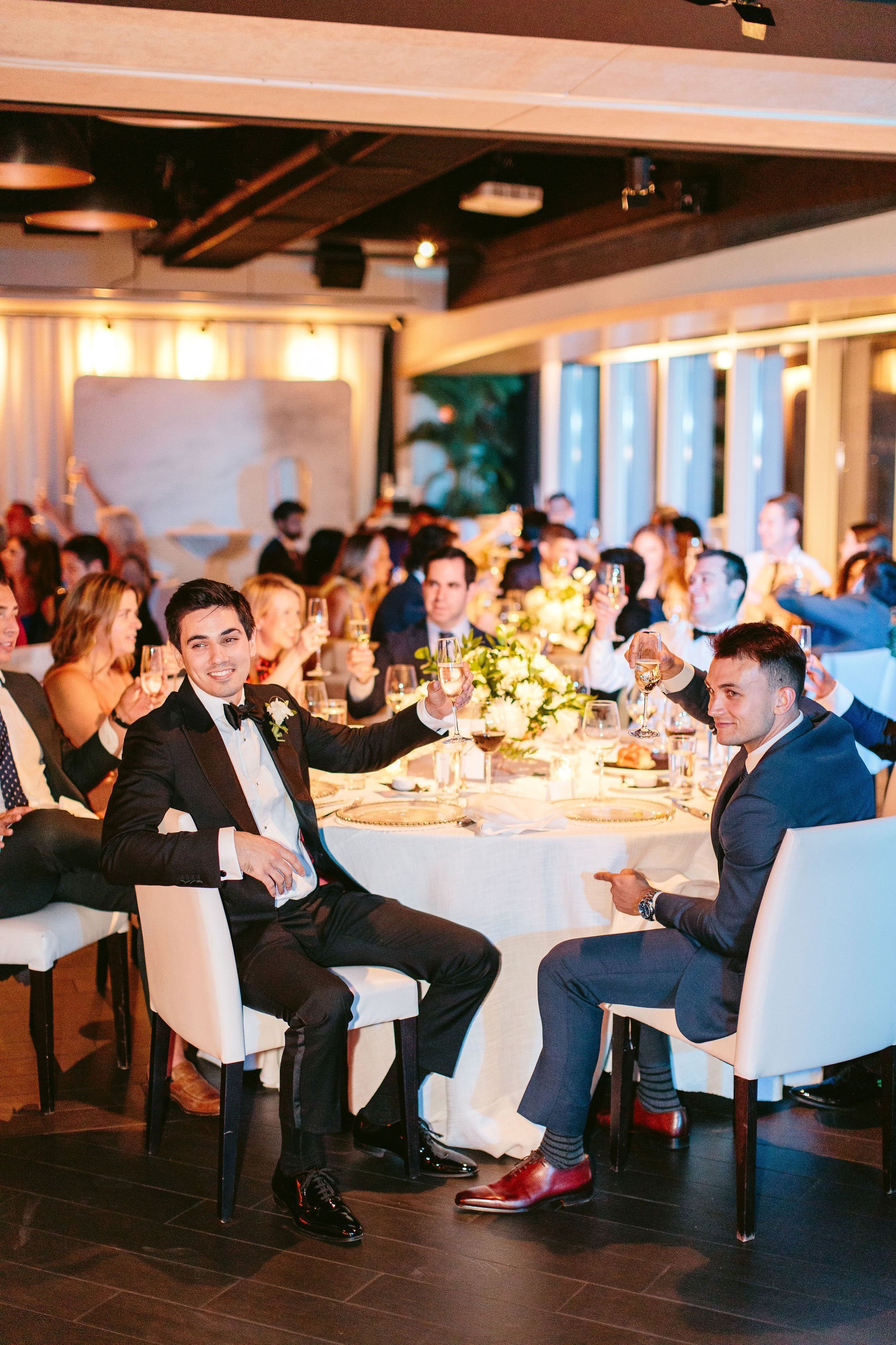 guests at reception of chicago wedding