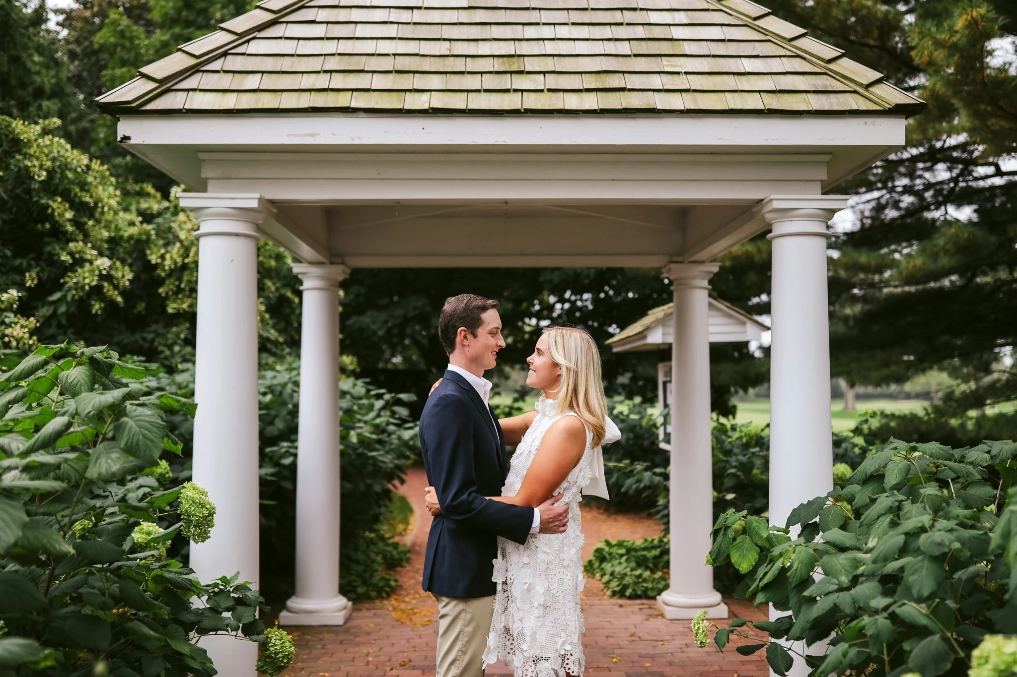 engagement photography at a country club