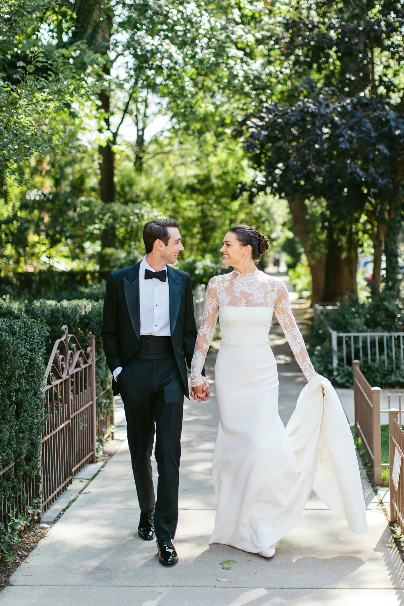 classic chicago wedding portrait