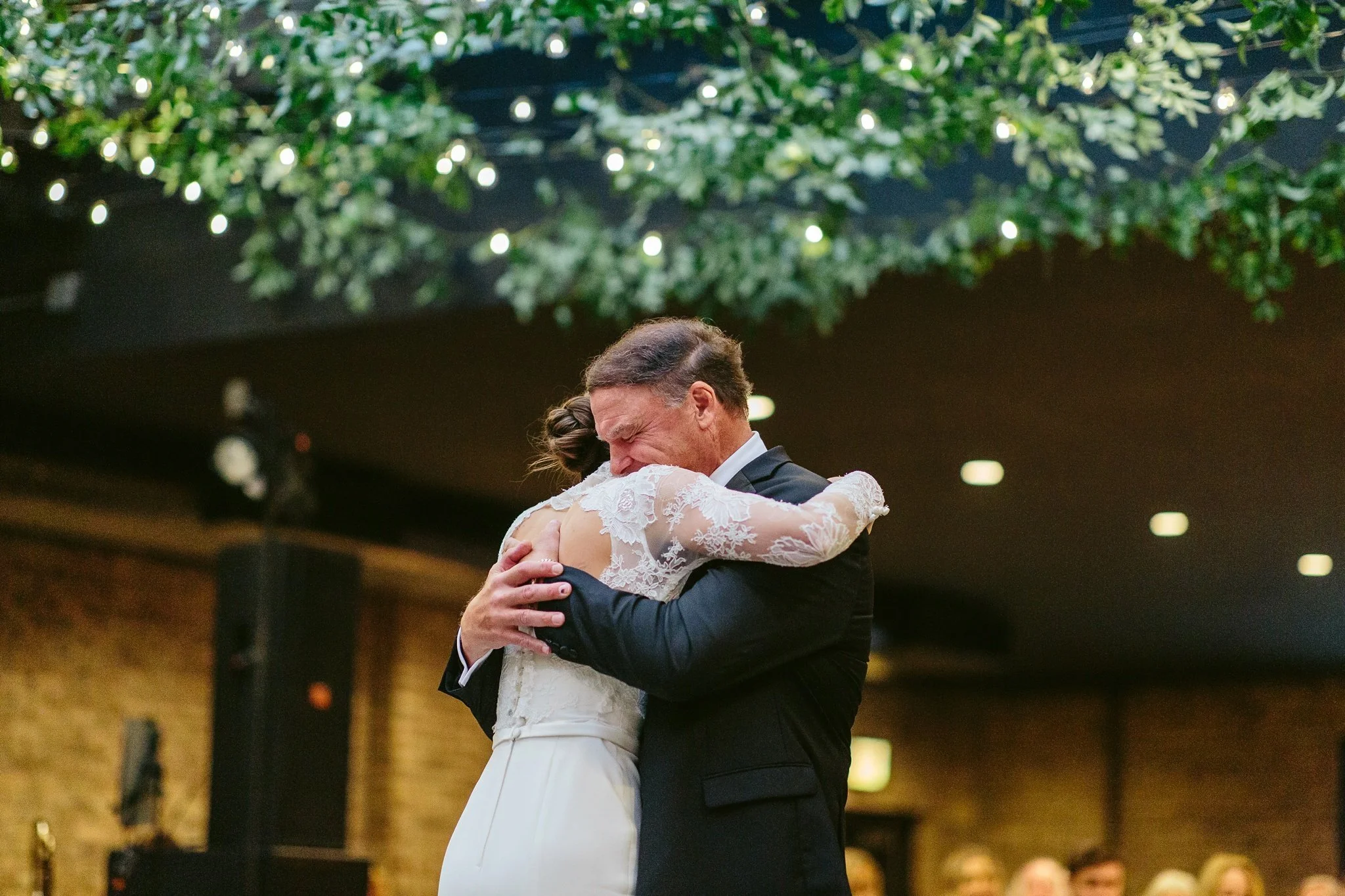 bride and father of the bride at revel motor row