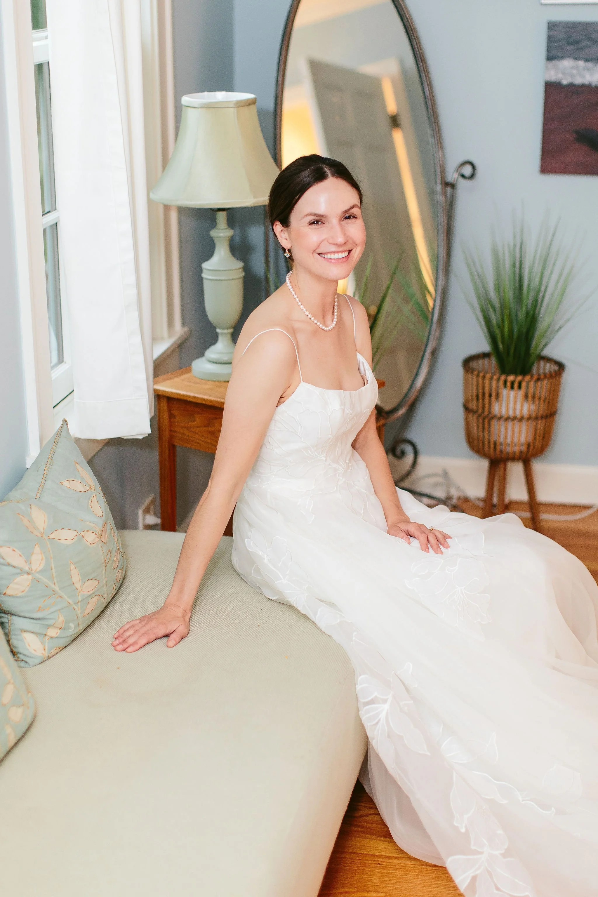 bridal portrait at home