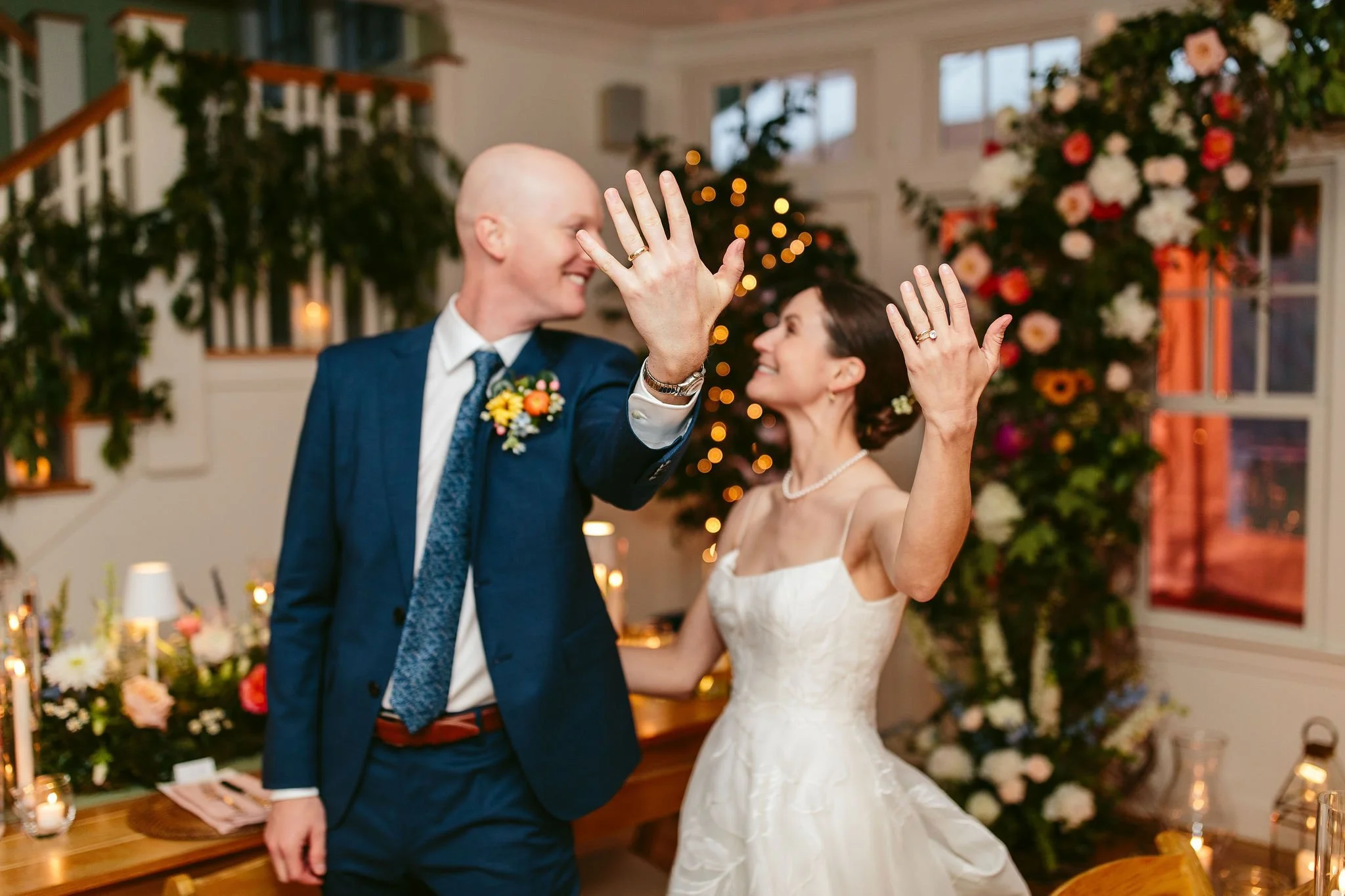 bride and groom ring shot
