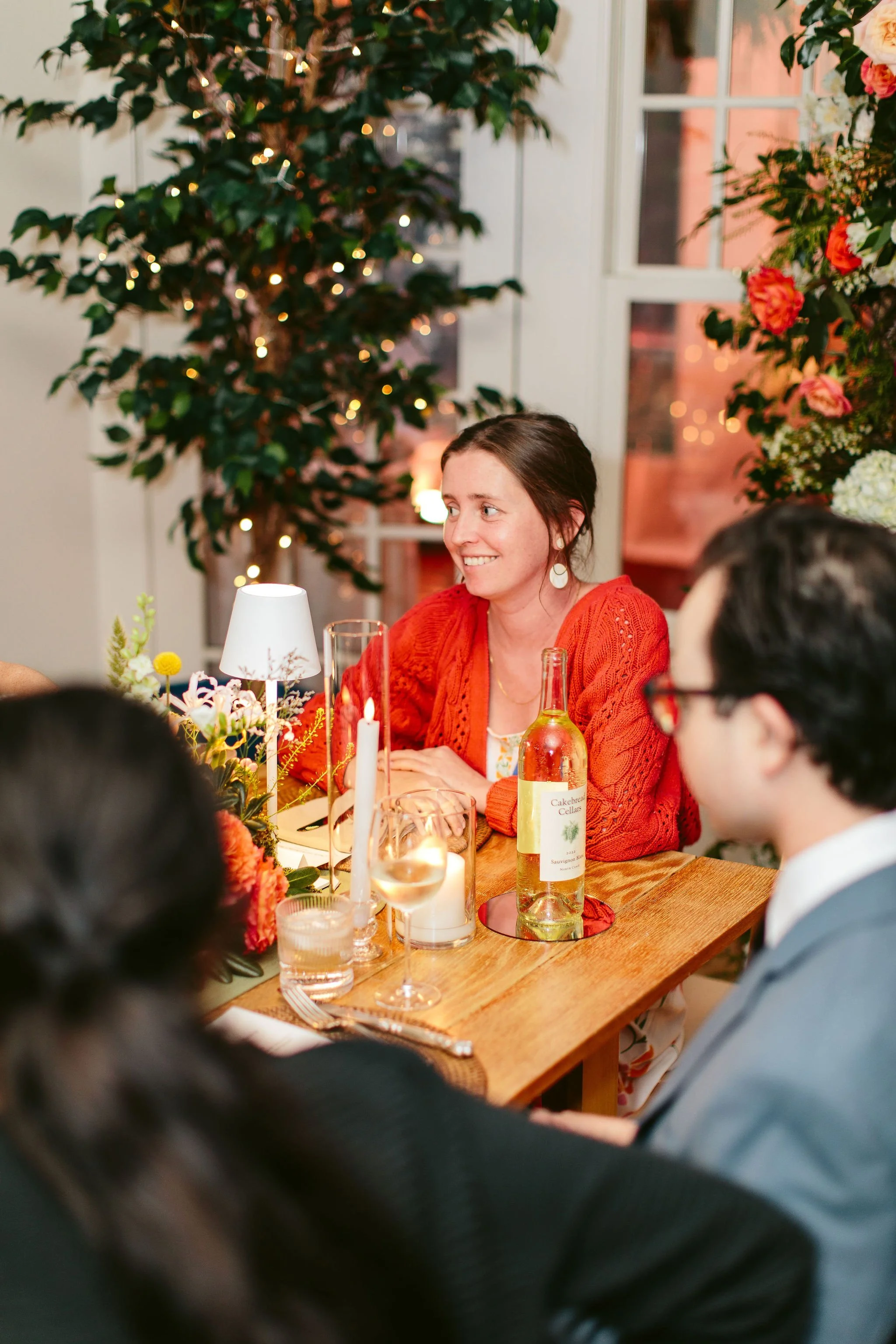 guest candid at at-home wedding