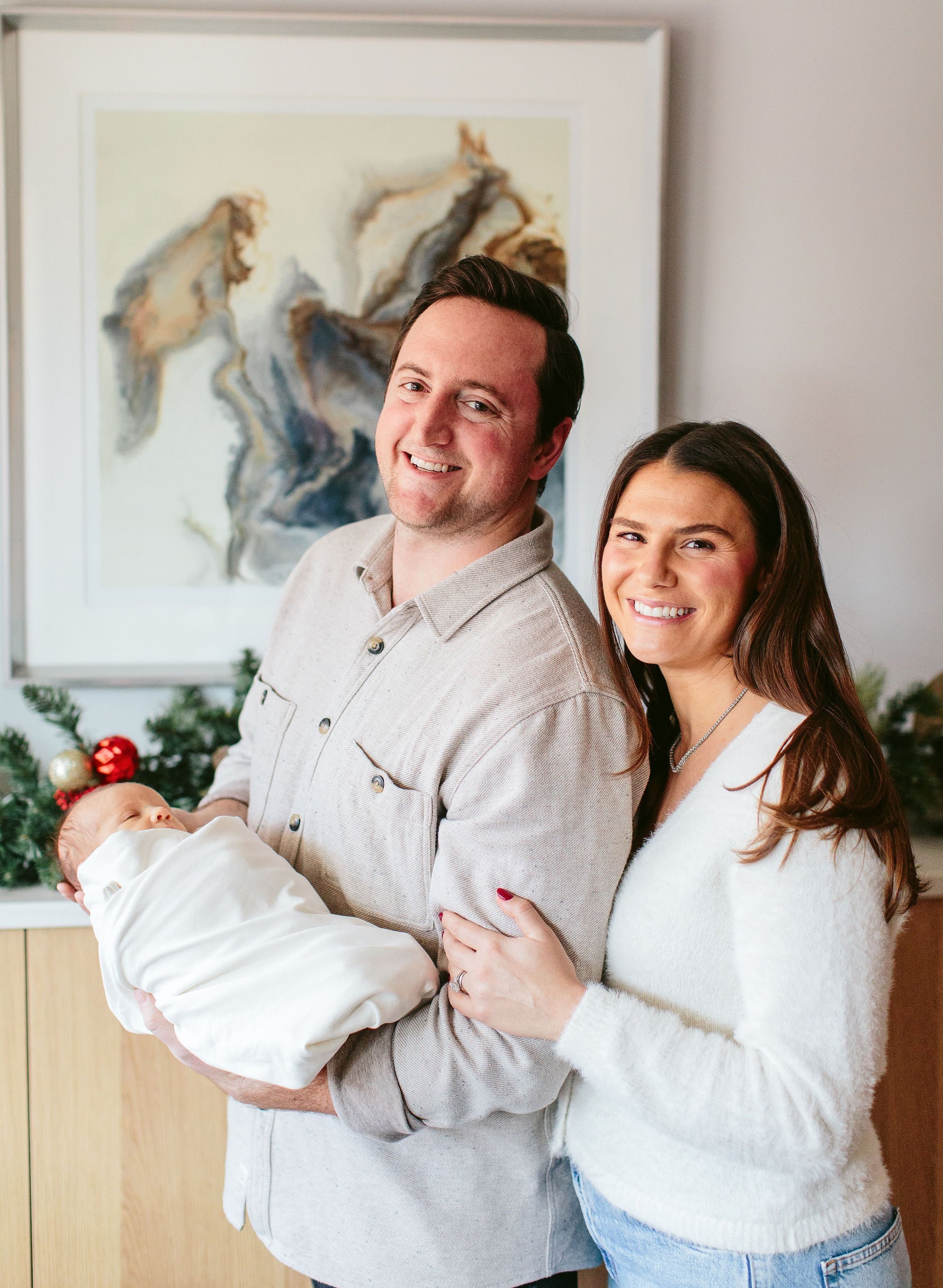 new parents with newborn girl