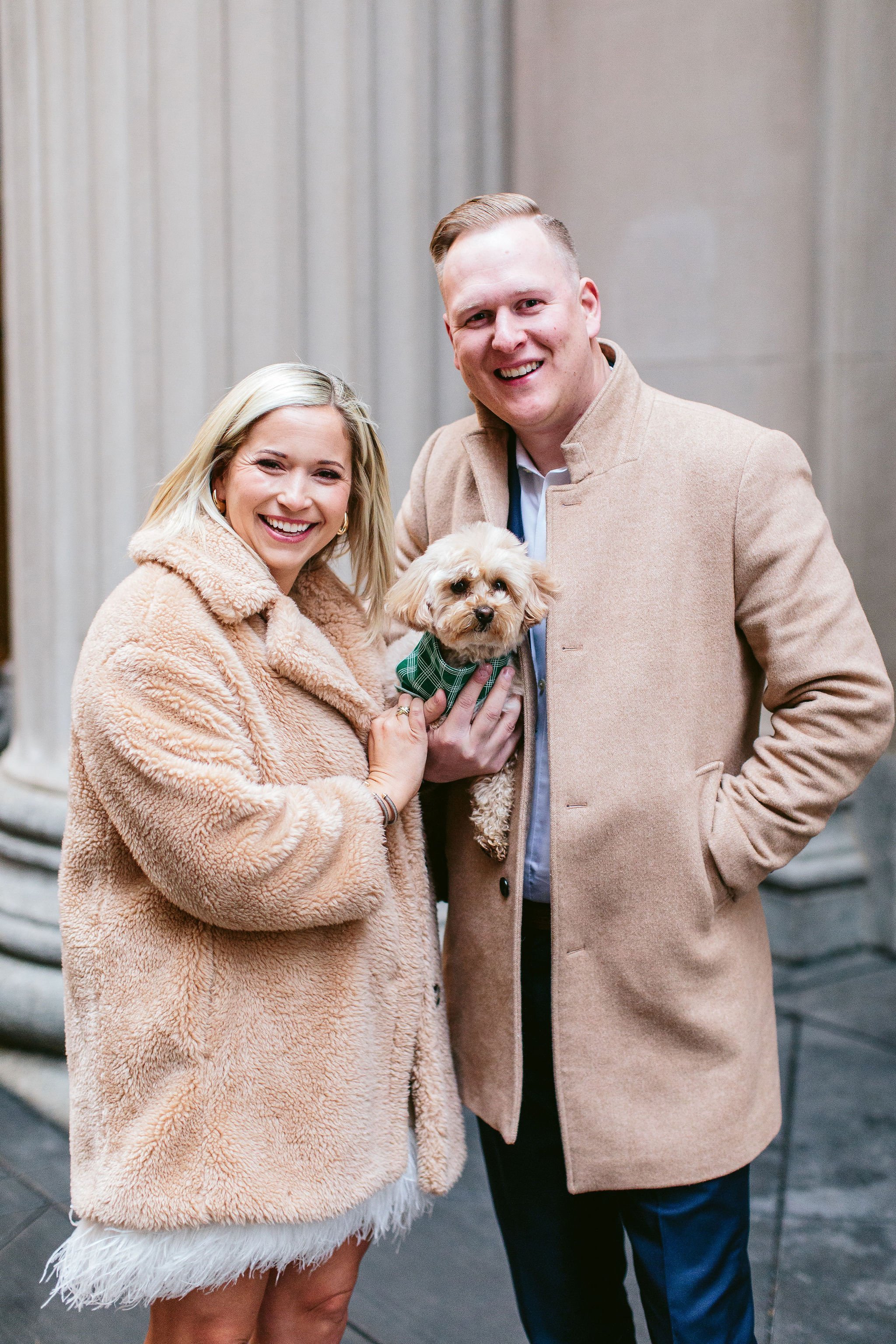 engagement session with dog